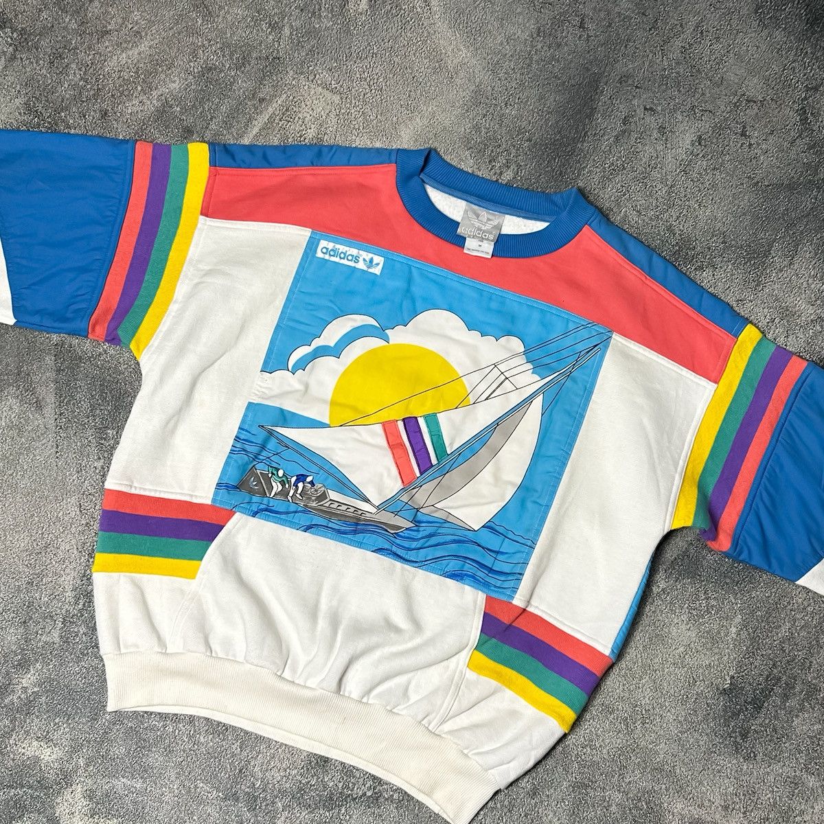 Adidas Very Rare Vintage 80s Adidas Regatta Sailing Size US L / EU 52-54 / 3 - 3 Thumbnail