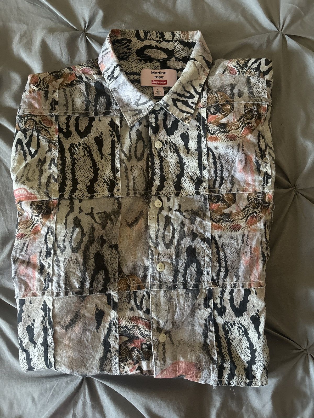 Supreme Martine Rose Patchwork Shirt L