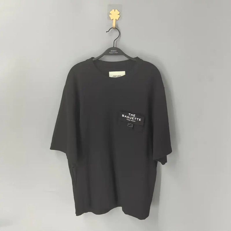 Fendi Fendi Black Cotton Men's T-Shirt L Size 0089 Size US L / EU 52-54 / 3 - 1 Thumbnail