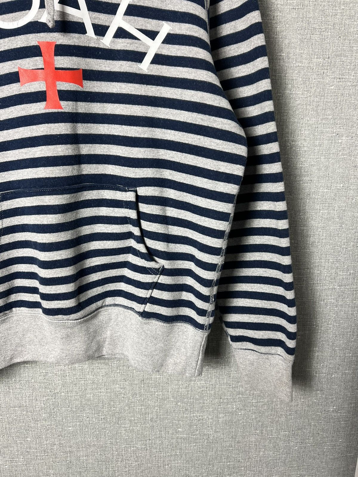 Noah Noah Logo Print Striped Fleece Cotton Hoodie Size US S / EU 44-46 / 1 - 5 Thumbnail