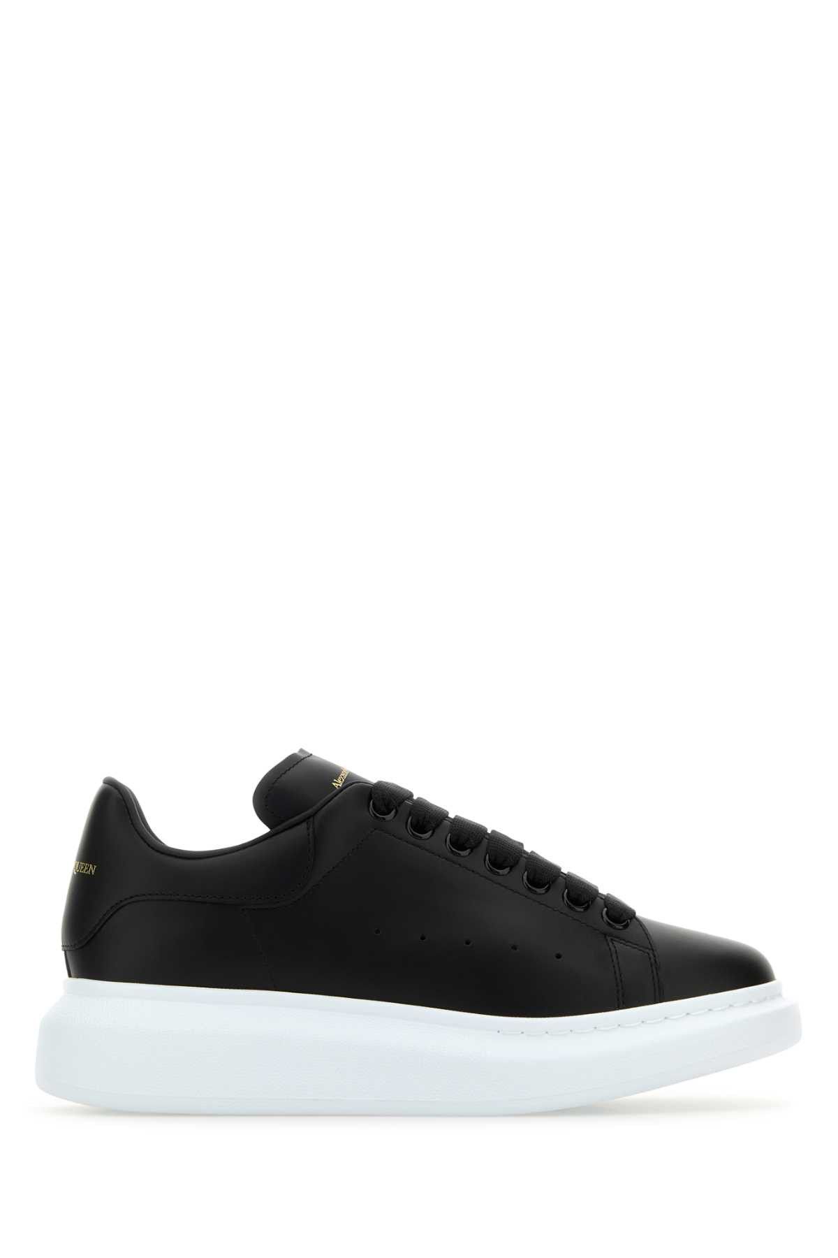 Alexander McQueen Black Leather Sneakers Size US 10 / IT 40 - 1 Thumbnail