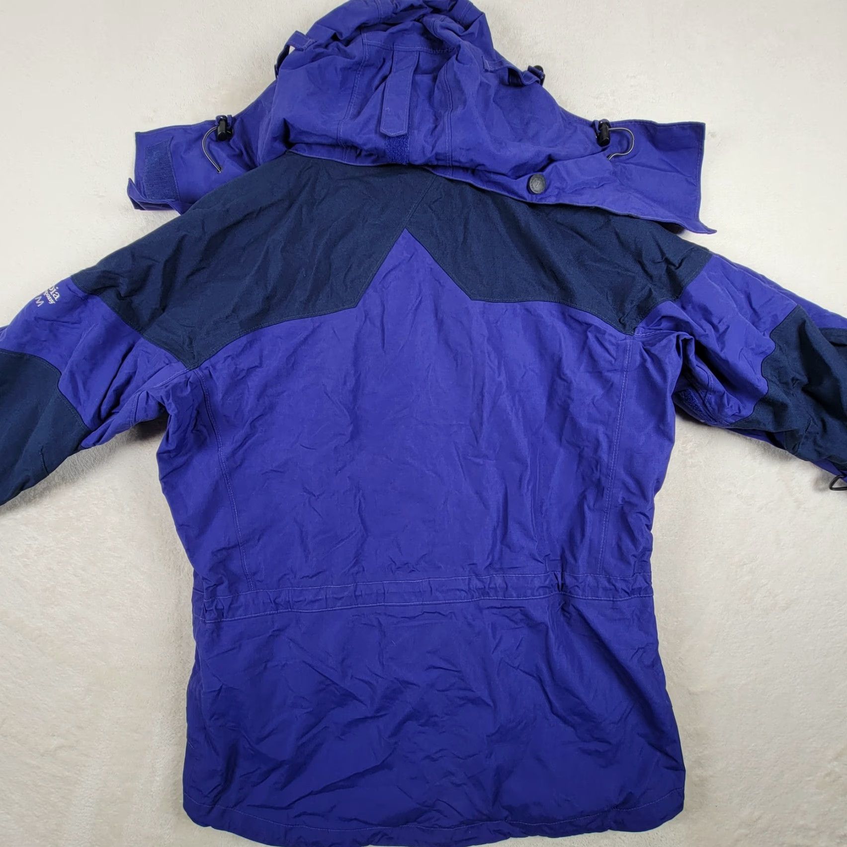 Vintage Columbia Titanium Womens Jacket L Omnitech Waterproof Blue Black Zip Hooded Pockets Size L / US 10 / IT 46 - 3 Thumbnail
