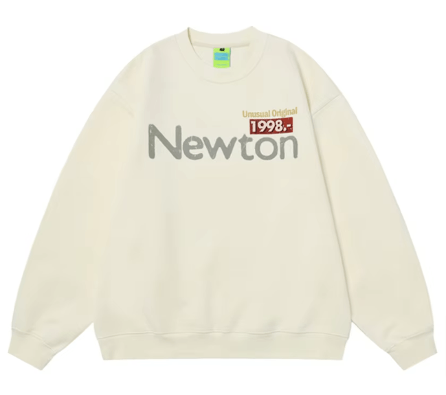 Japanese Brand × Vintage "NewTon-Beige-M" Sweatshirts Size US M / EU 48-50 / 2 - 2 Thumbnail