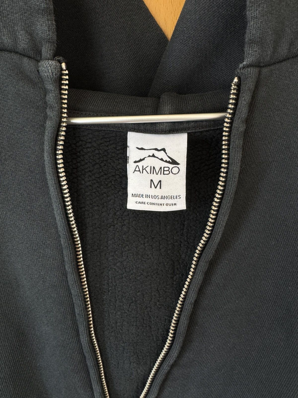 Akimbo Club AKIMBO ZIP-UP HOODIE - FADED BLACK Size US M / EU 48-50 / 2 - 4 Thumbnail
