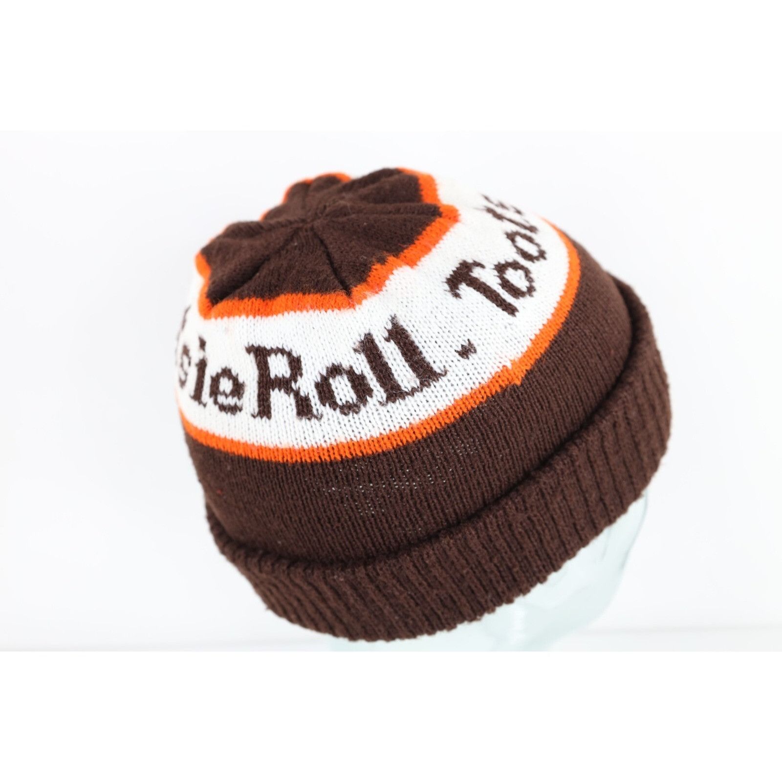 Vintage Vintage 70s 80s Tootsie Roll Candy Knit Winter Beanie Hat Size ONE SIZE - 6 Thumbnail