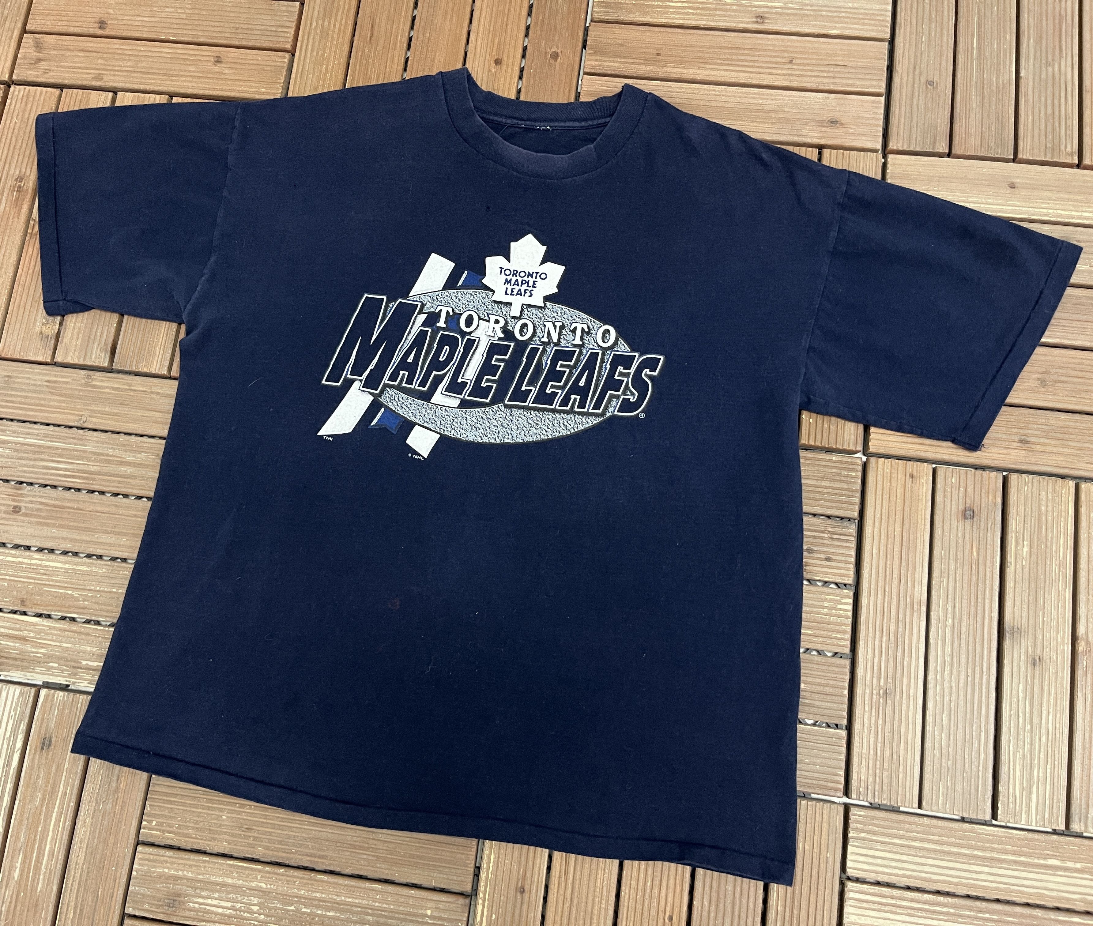 Vintage Toronto Maple Leafs Vintage Blue T-Shirt Tee Size US XL / EU 56 / 4 - 3 Thumbnail