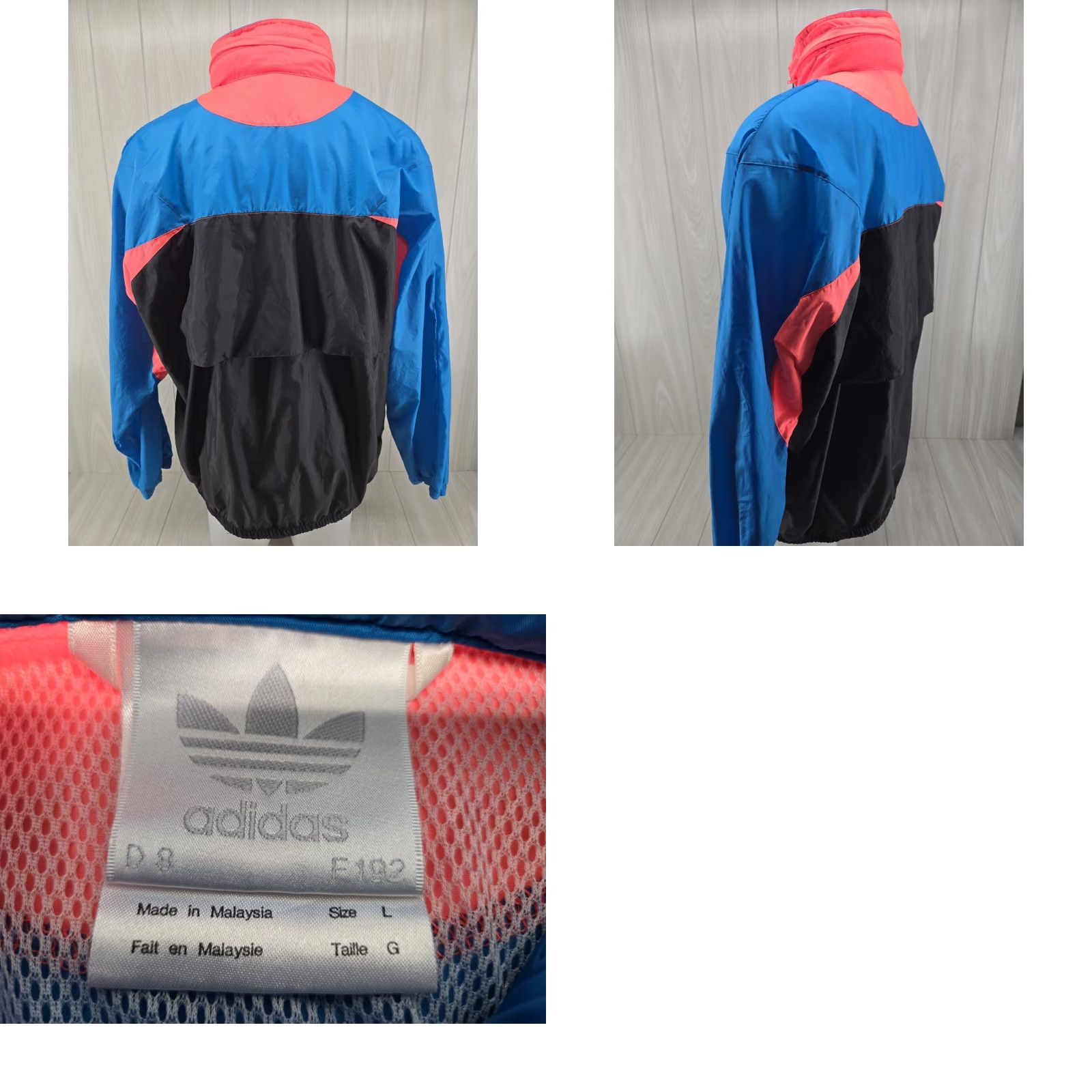 Adidas VINTAGE Adidas 1990s Original Neon Retro Track Jacket Men's L Blue Polyester Long Sleeve 1990s Mens Size L Blue Neon Retro Track Jacket Adidas Mens Size US L / EU 52-54 / 3 - 8 Thumbnail