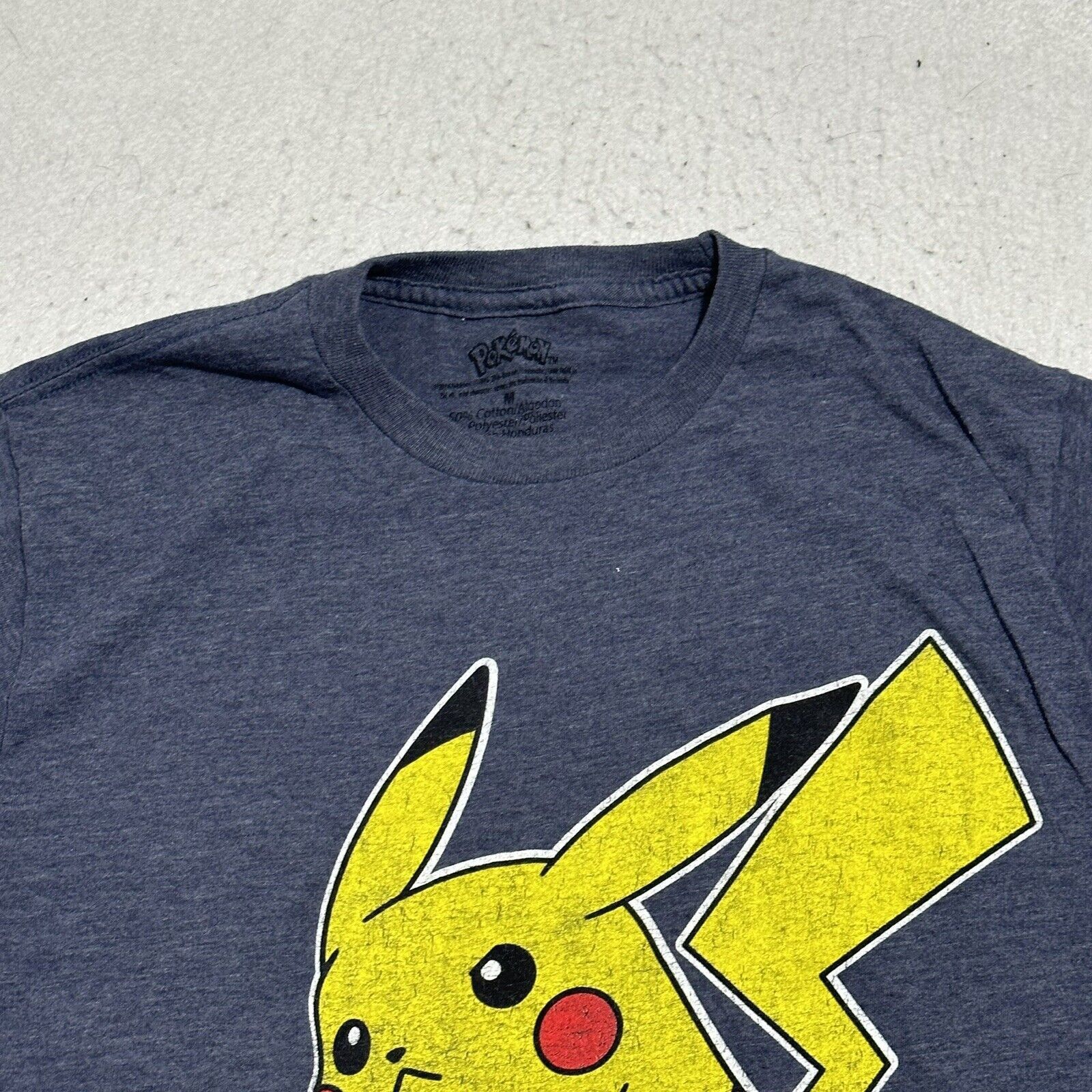 Nintendo Pokemon Medium Pikachu Blue Crewneck Graphic T Shirt Size US M / EU 48-50 / 2 - 2 Thumbnail