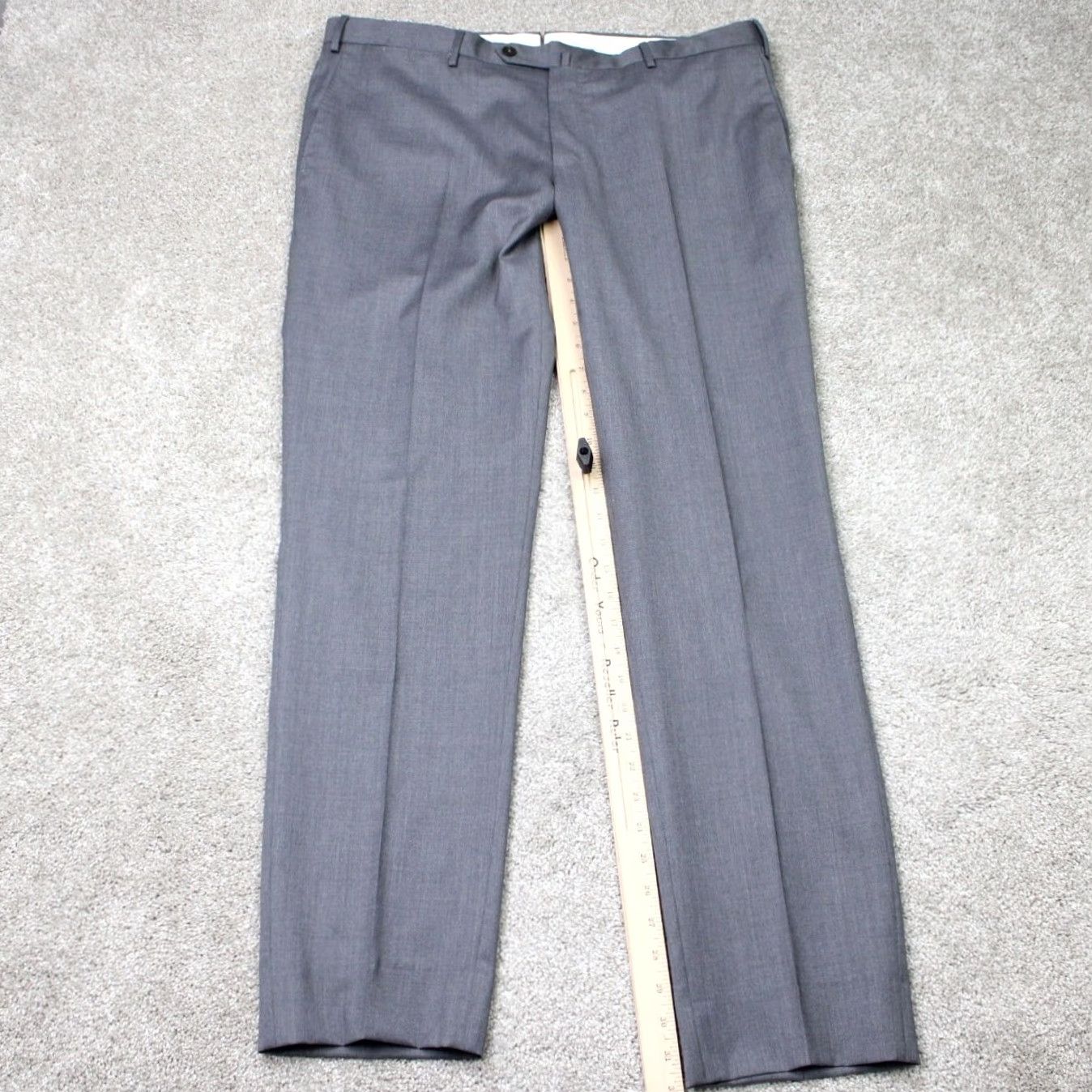 PT Torino PT Torino Dress Pants Mens 38x32 Gray Slim Fit Wool Flat Front Dress Pants Mens Regular Gray PT Torino Size US 38 / EU 54 - 2 Thumbnail