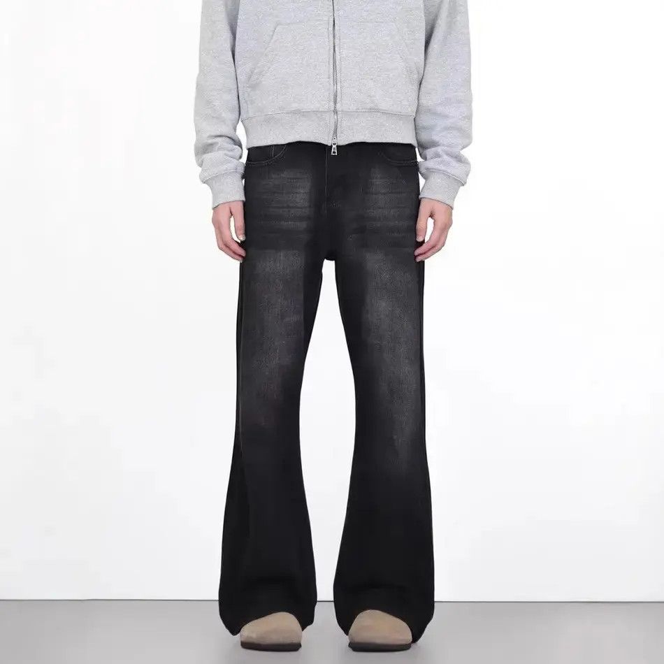 Japanese Brand Retro loose washed micro flared jeans Size US 32 / EU 48 - 1 Thumbnail