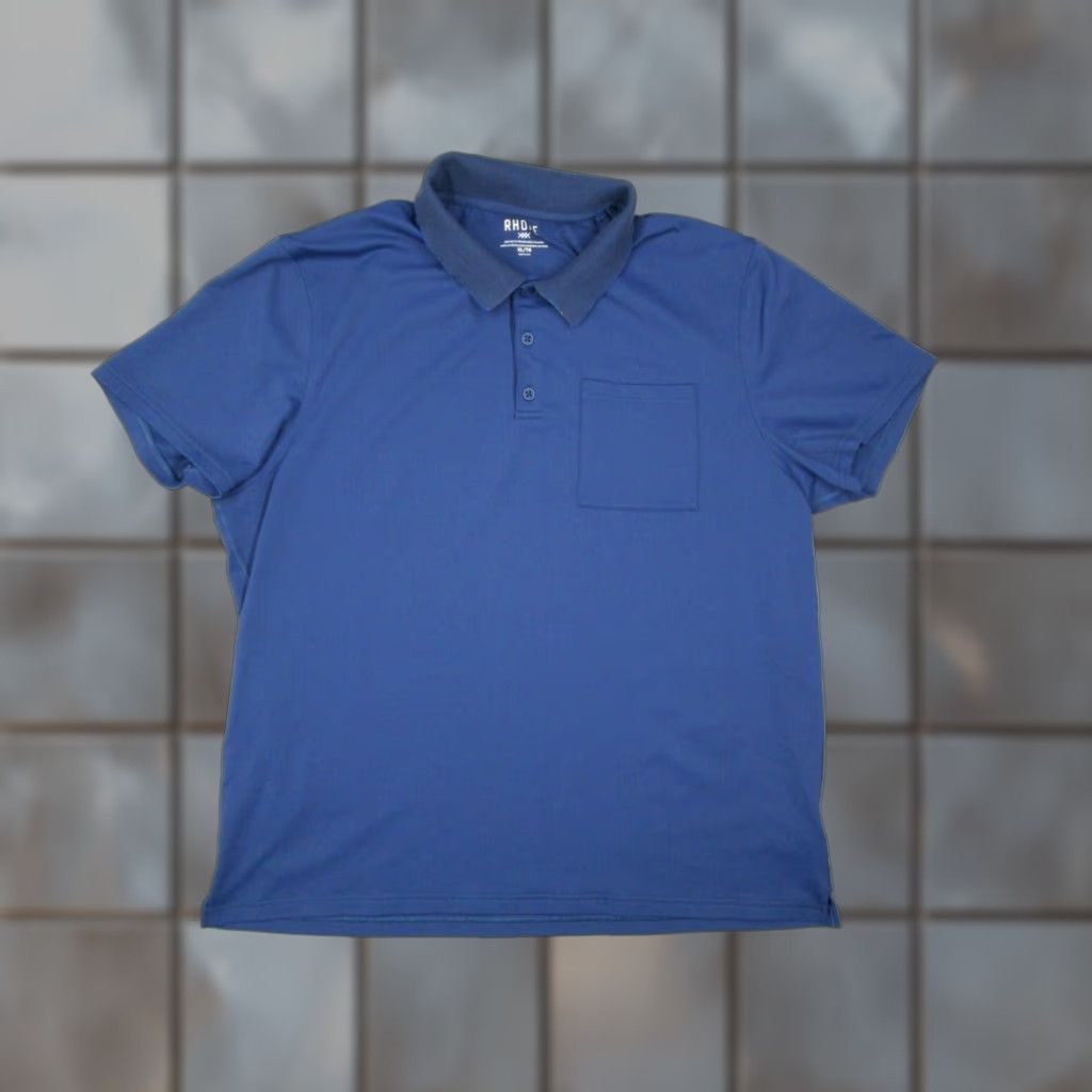 Rhone Rhone Polo Mens Extra Large Blue Short Sleeve Performance Golf Shirt Size US XL / EU 56 / 4 - 1 Thumbnail