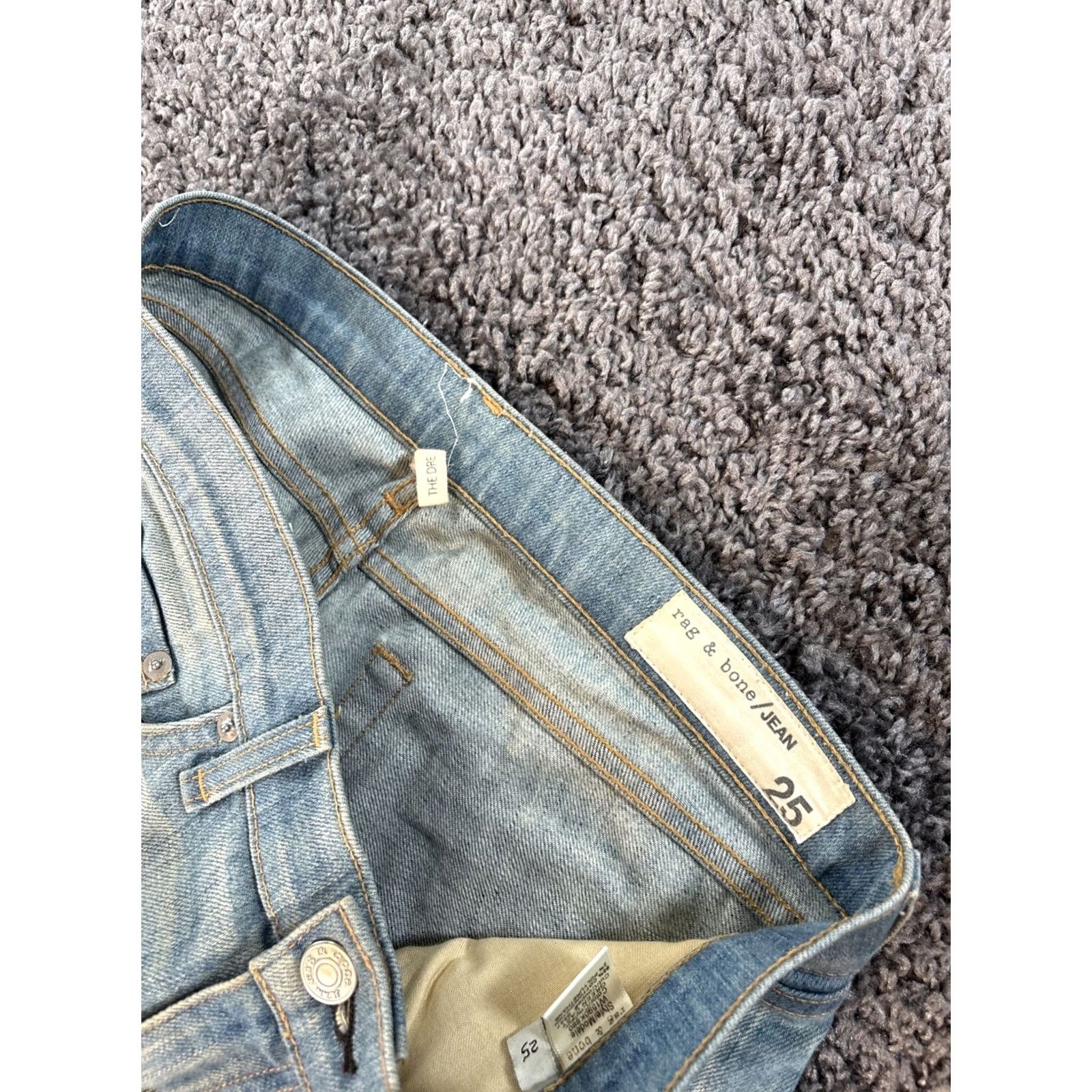 Rag & Bone Rag & Bone Jeans Women’s 30x30 Blue Denim Light Wash Distressed Low Rise Slim 5-Pocket Inseam 30 in Country USA Size 30" / US 8 / IT 44 - 6 Thumbnail