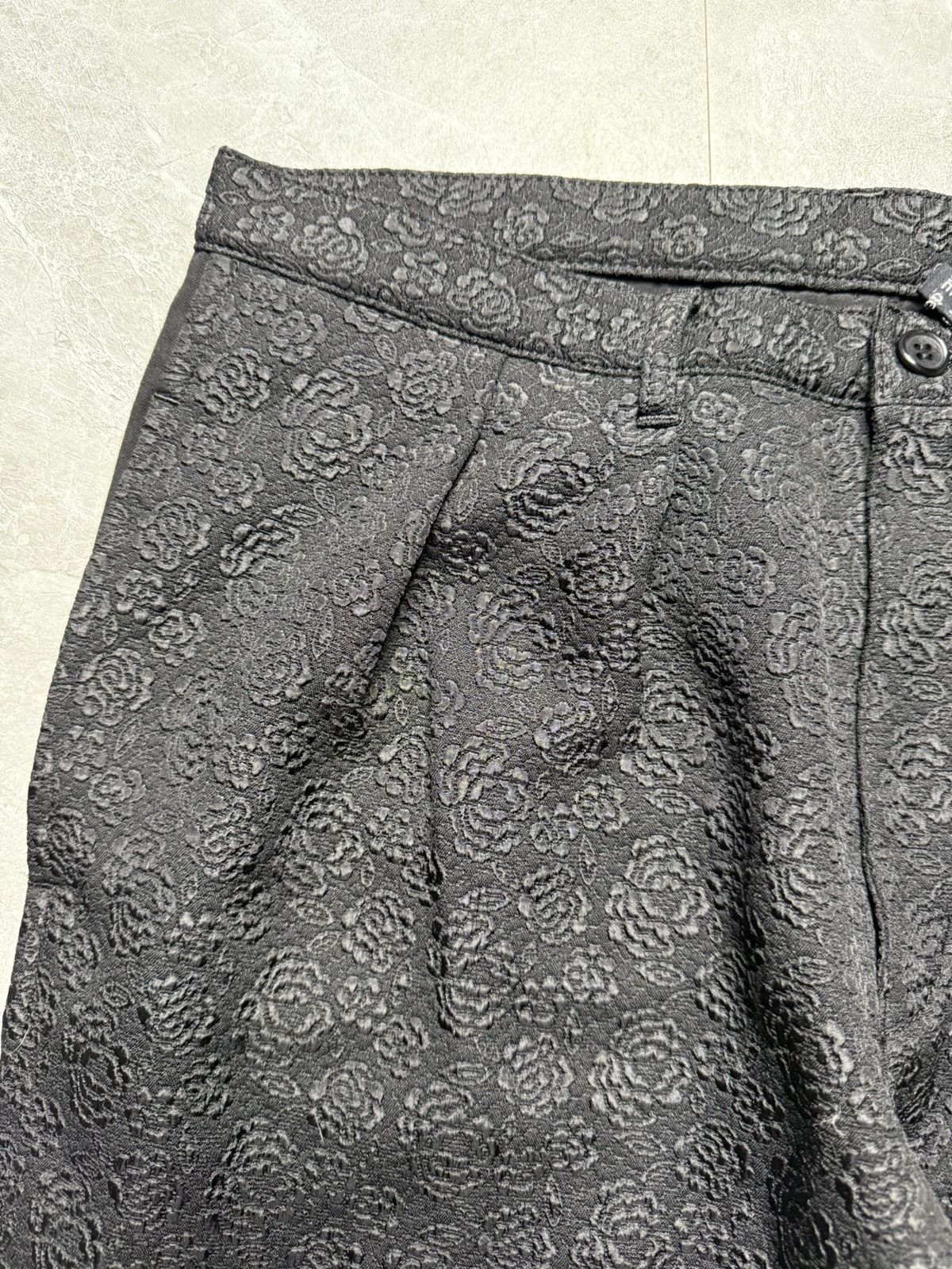Comme des Garcons CDG Tricots Rose Embossed Detail Wool/Polyster Pants Size US 29 - 3 Thumbnail