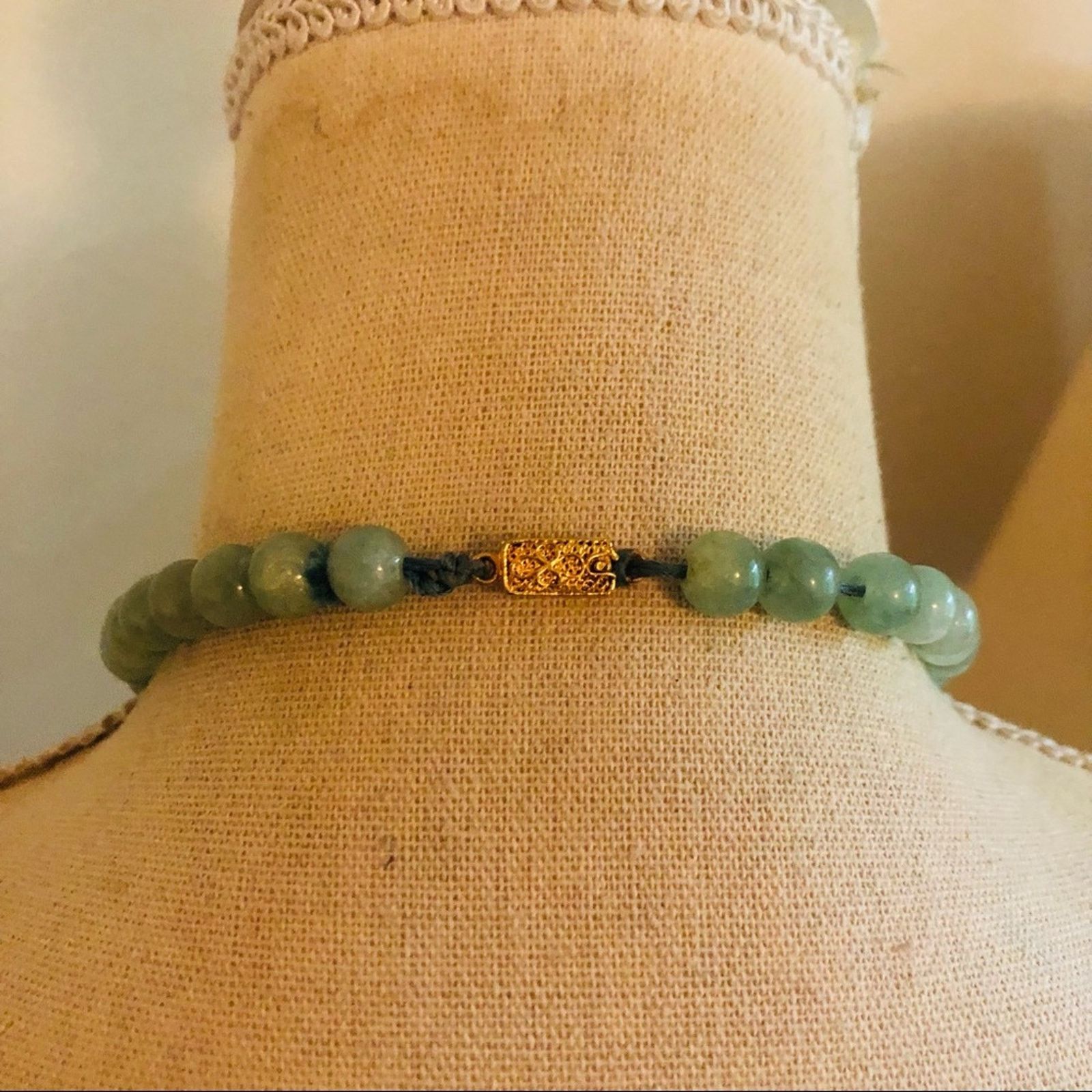 Jewelry Vintage hand crafted green aventurine necklace Size ONE SIZE - 6 Thumbnail