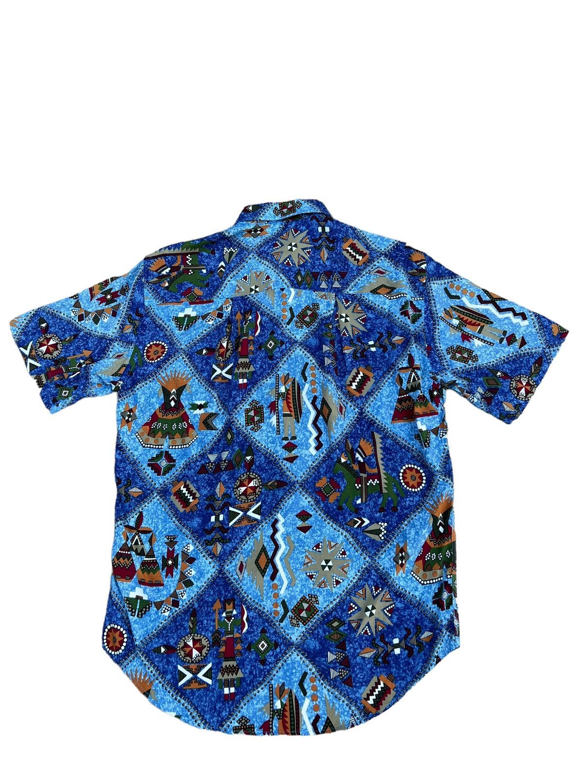 Vintage Michele D’Ambra Italy Ancient Middle East Art Rayon Shirt Size US M / EU 48-50 / 2 - 2 Thumbnail