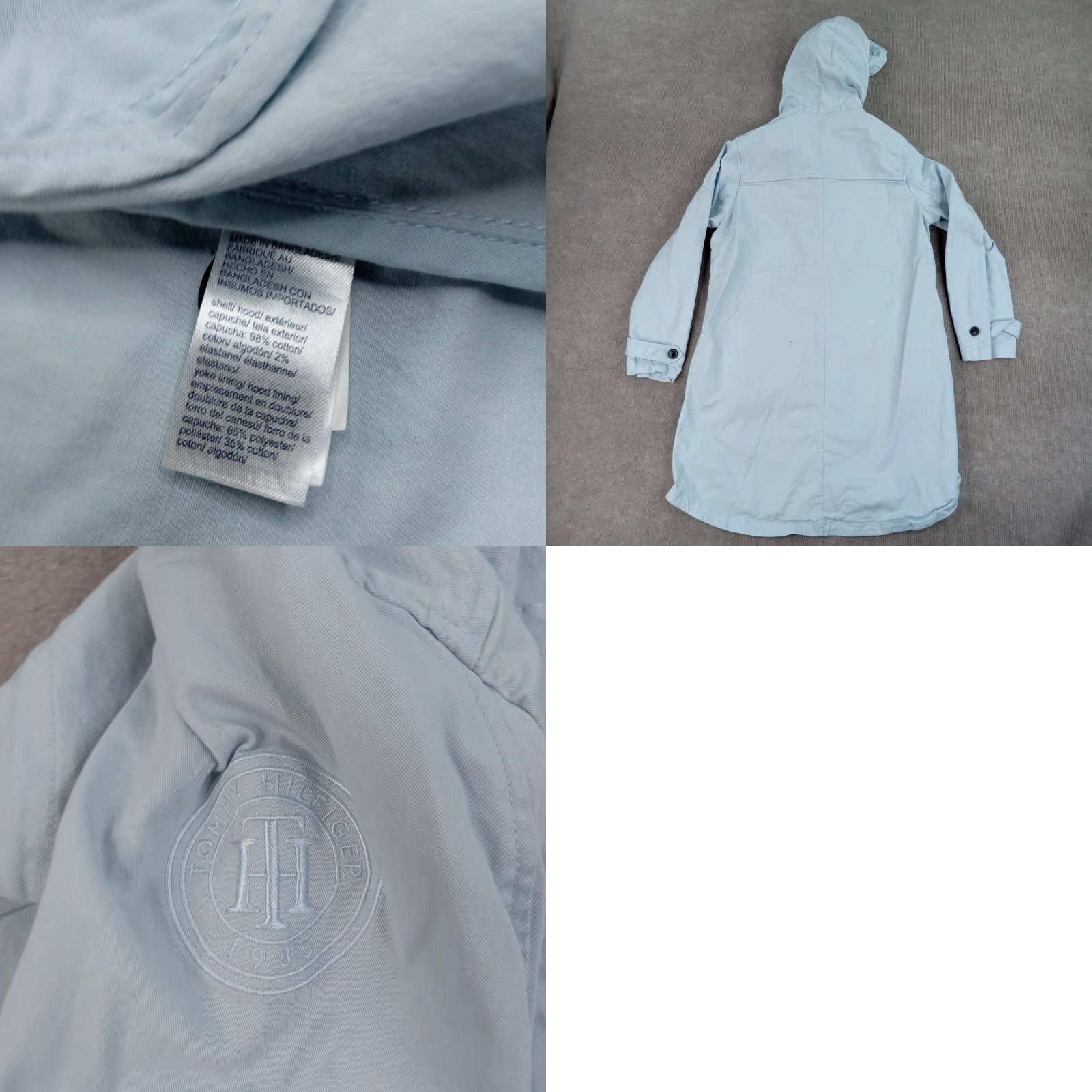 Tommy Hilfiger Tommy Hilfiger Parka Jacket Womens Small Long Blue Hooded Full Zip Stretch Size S / US 4 / IT 40 - 8 Thumbnail