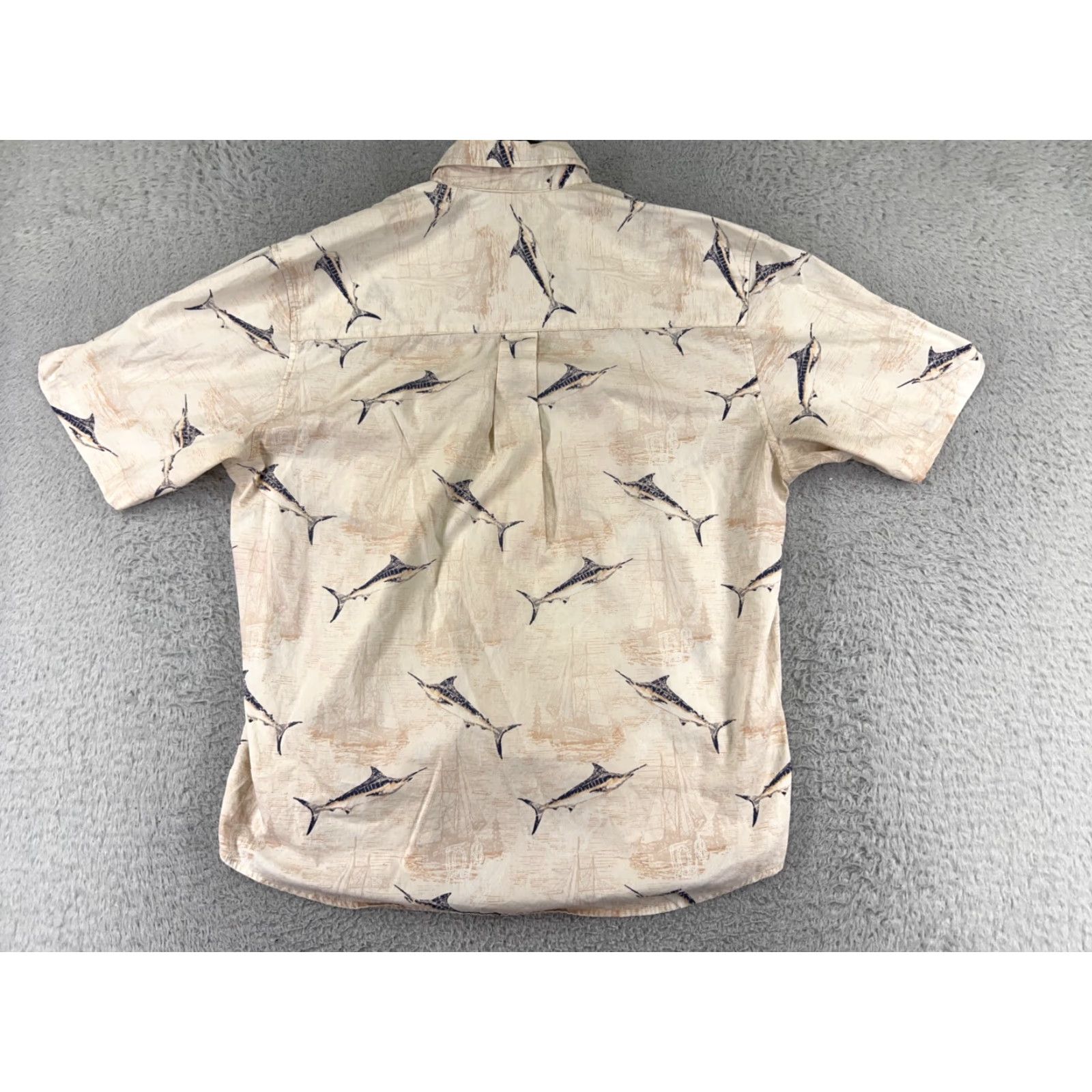 Vintage Puritan Shirt Mens Medium Beige Gamefish Sail Boats Angler Marlin Size US M / EU 48-50 / 2 - 2 Thumbnail