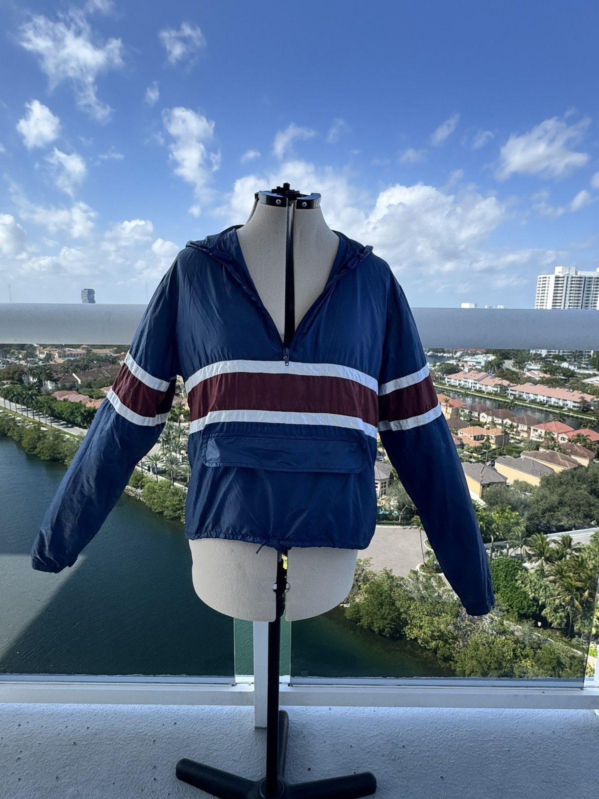 A.P.C. A.P.C Striped Pullover Parachute Rain Jacket Size US S / EU 44-46 / 1 - 4 Thumbnail