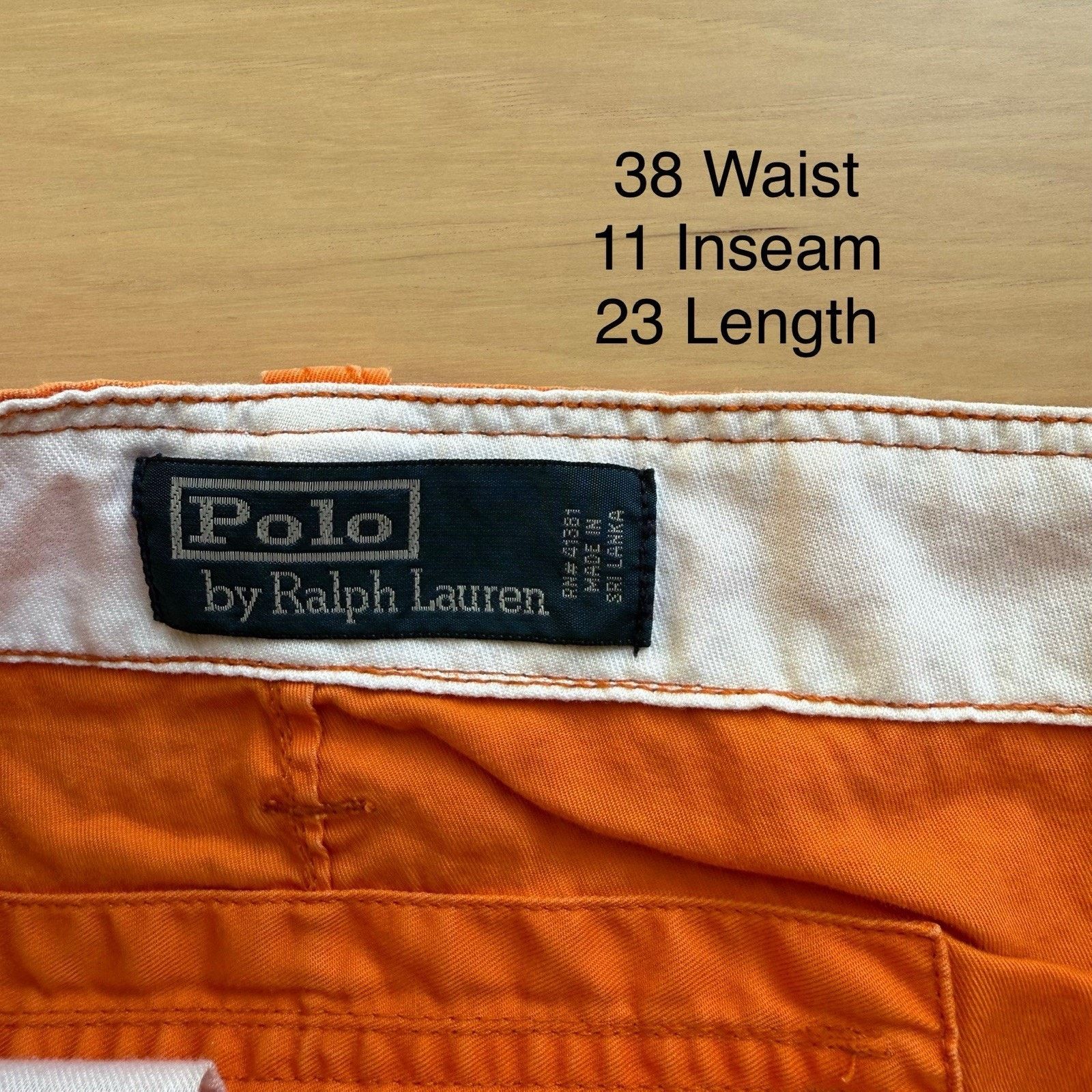 Polo Ralph Lauren × Vintage Vintage Polo Ralph Lauren Cargo Shorts 38 Orange Paratrooper Size US 38 / EU 54 - 5 Thumbnail