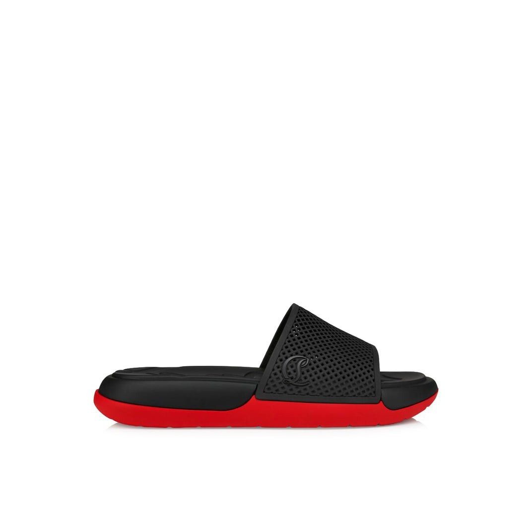 Christian Louboutin Easy Breezy Black Rubber Mules New (Men'