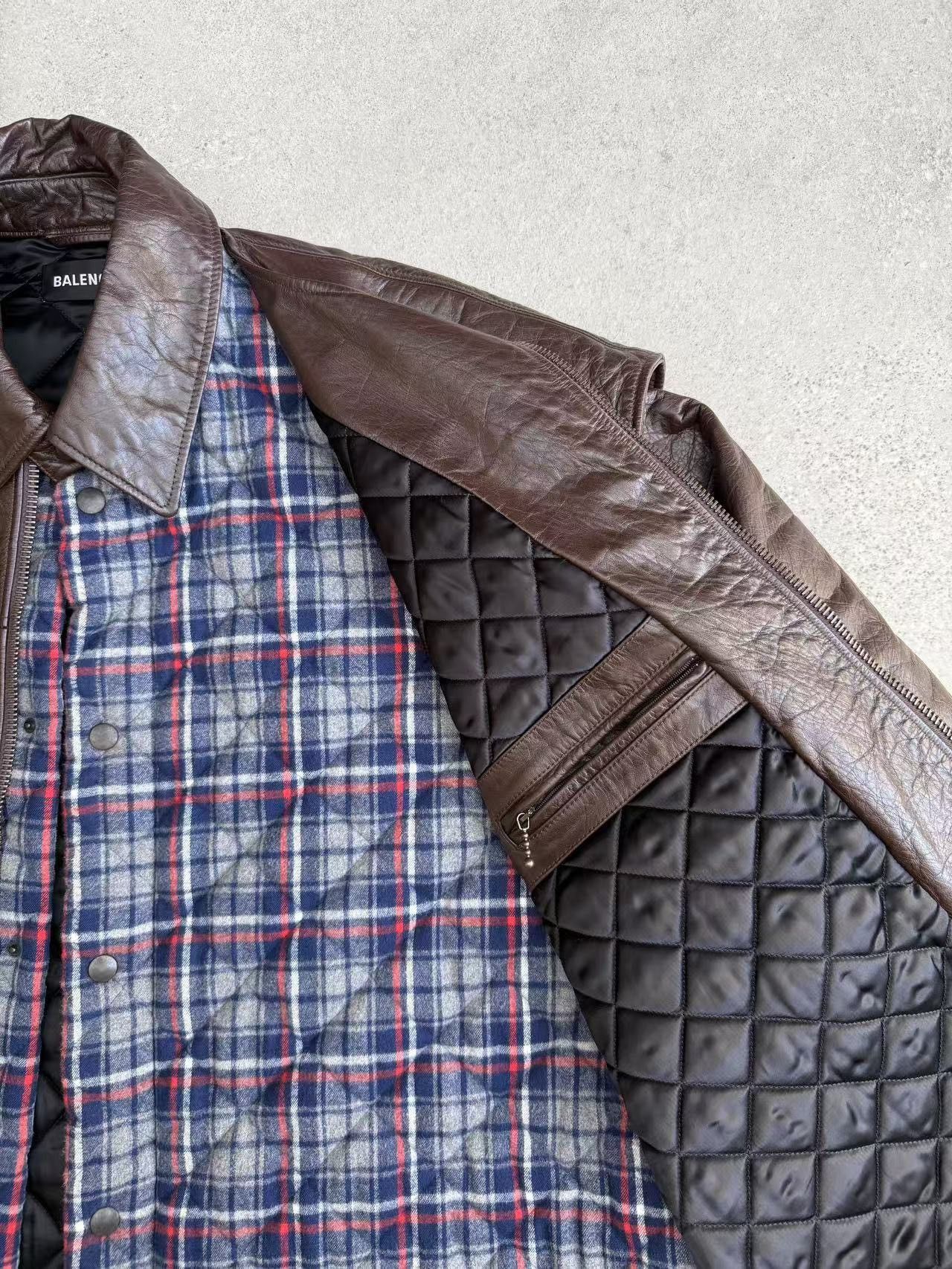 Balenciaga Sz 46 Balenciaga 18AW oversized leather double layers jack Size US S / EU 44-46 / 1 - 5 Thumbnail