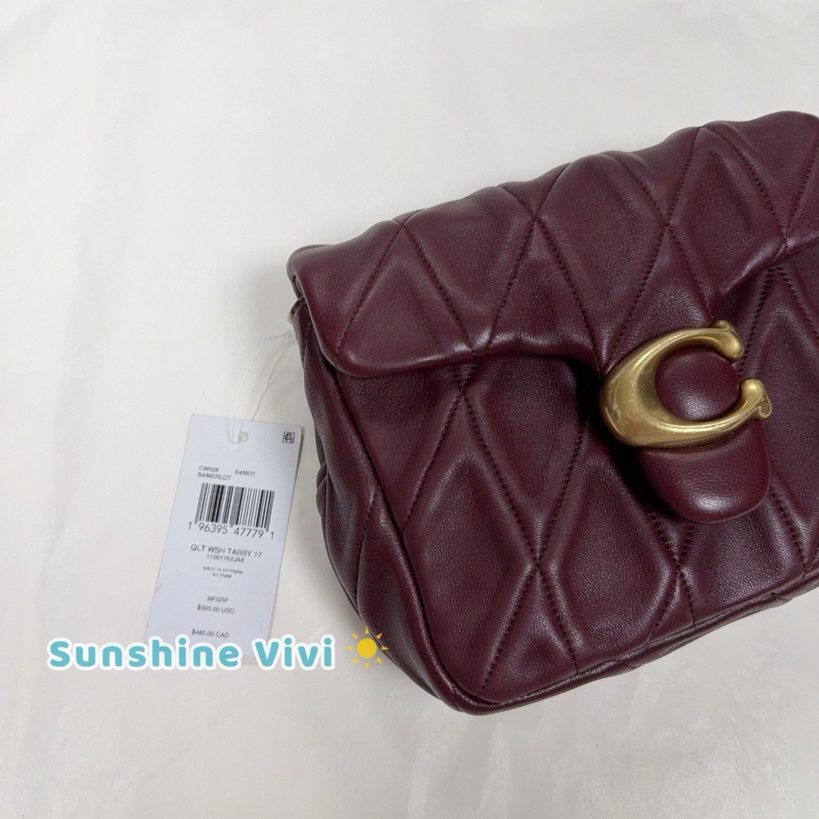Coach NWT Coach Times Square Tabby CW628 Merlot Shoulder Bag 17 Size ONE SIZE - 5 Thumbnail