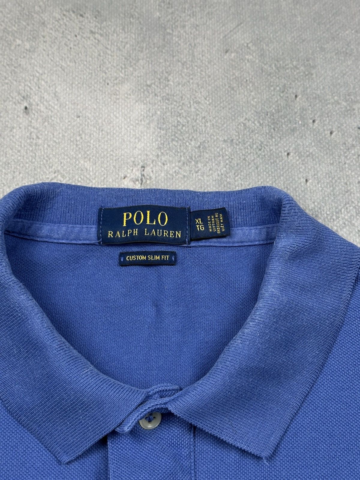 Polo Ralph Lauren Polo Ralph Lauren Royal Blue Big Pony Custom Slim Fit Polo Size US XL / EU 56 / 4 - 5 Thumbnail