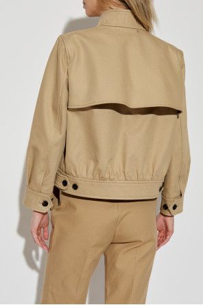 Gucci o1la5ras0526 Embossed Cotton Drill Bomber Jacket in Beige Size L / US 10 / IT 46 - 4 Thumbnail