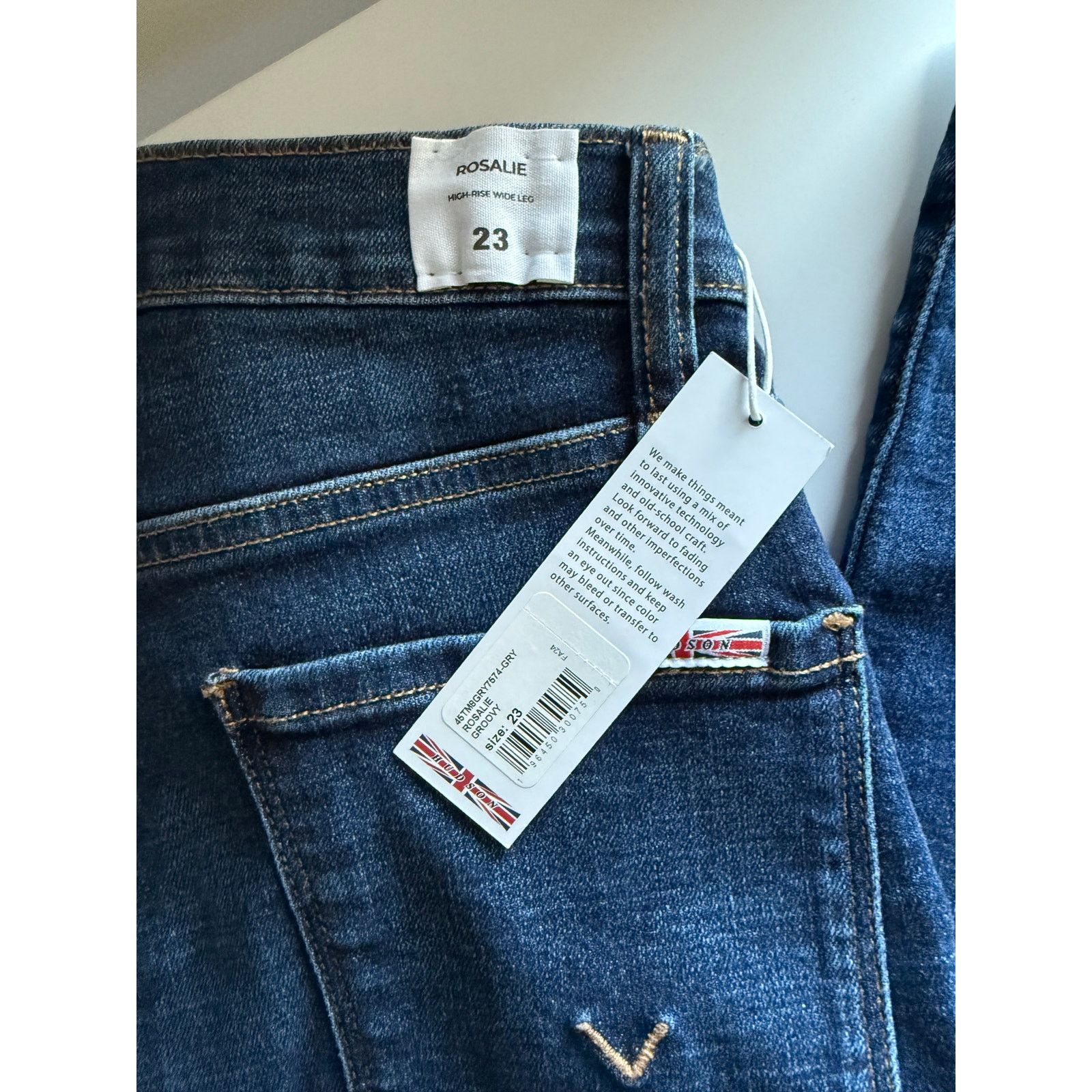 Hudson $195 New Hudson Rosalie High Waist Wide Leg Jeans - 23 Size 23" - 5 Thumbnail
