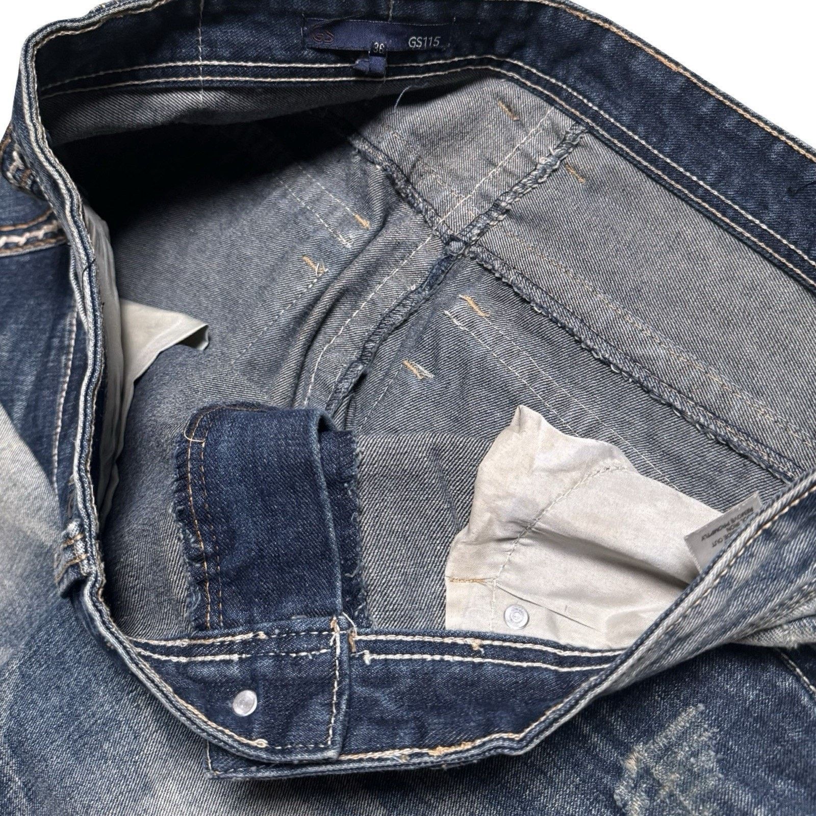 Other GS 115 Denim Men's Jeans Distressed Blue Jeans Size 36 Size US 36 / EU 52 - 4 Thumbnail