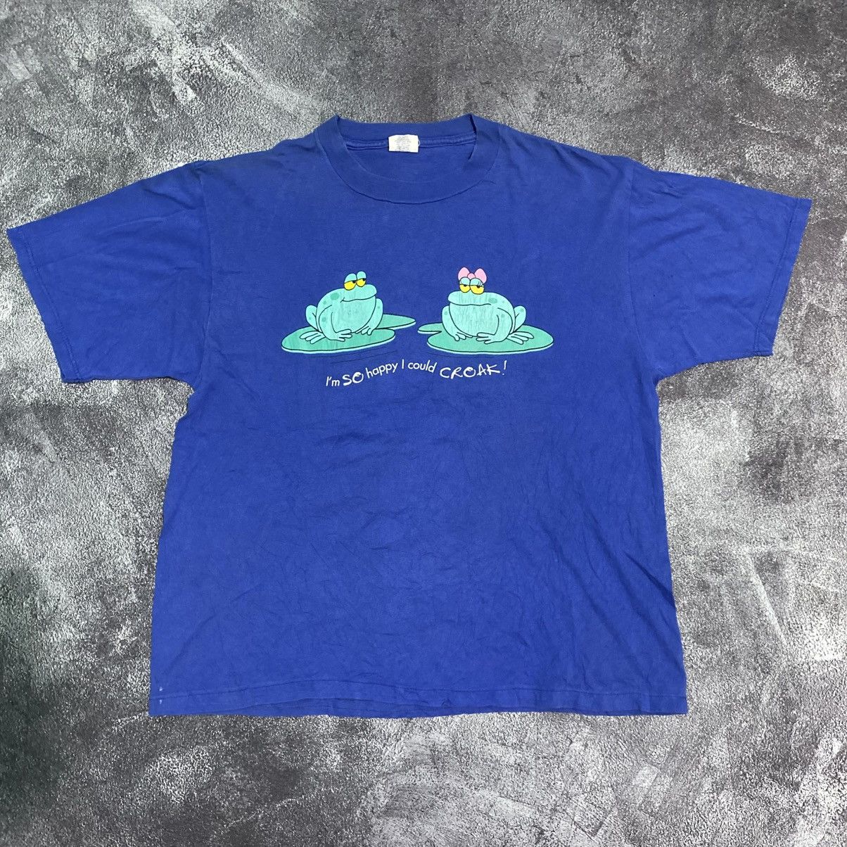 Vintage Vintage Parody I’m so happy i could CROAK frog tee Size US L / EU 52-54 / 3 - 1 Thumbnail
