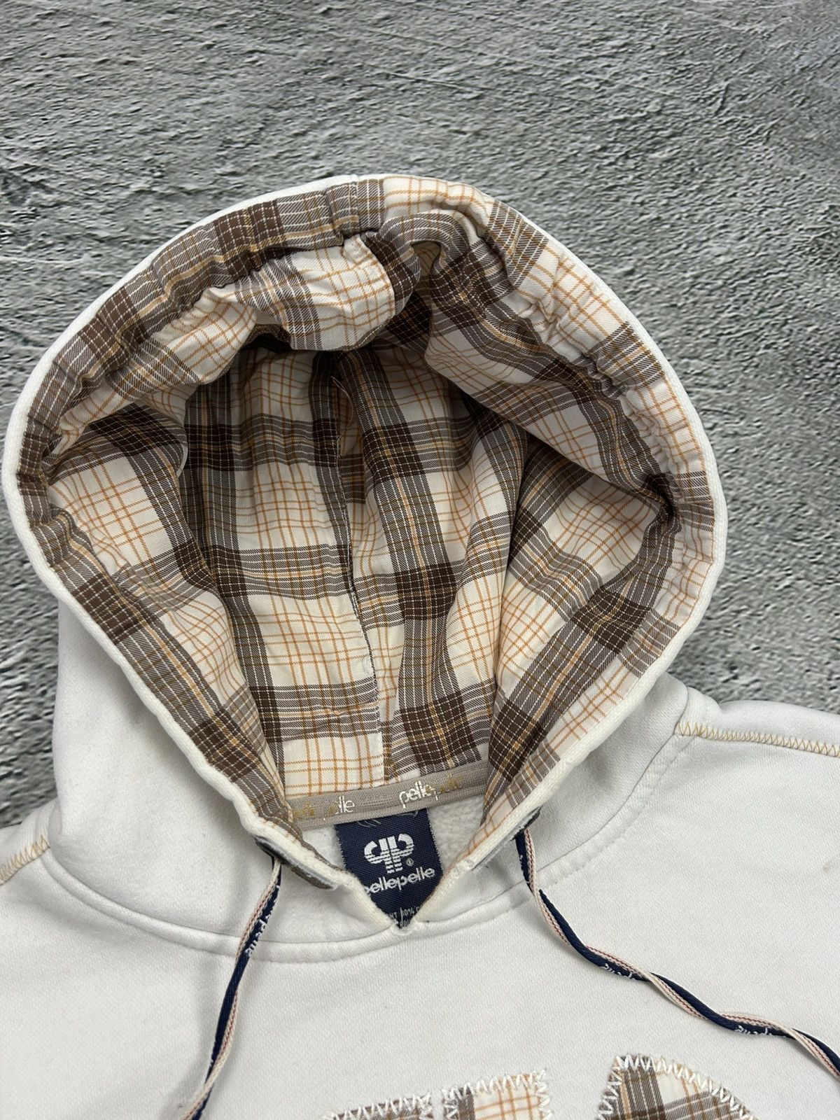 Marc Buchanan Pelle Pelle hoodie big logo 90s beige sweatshirt Size US XL / EU 56 / 4 - 4 Thumbnail