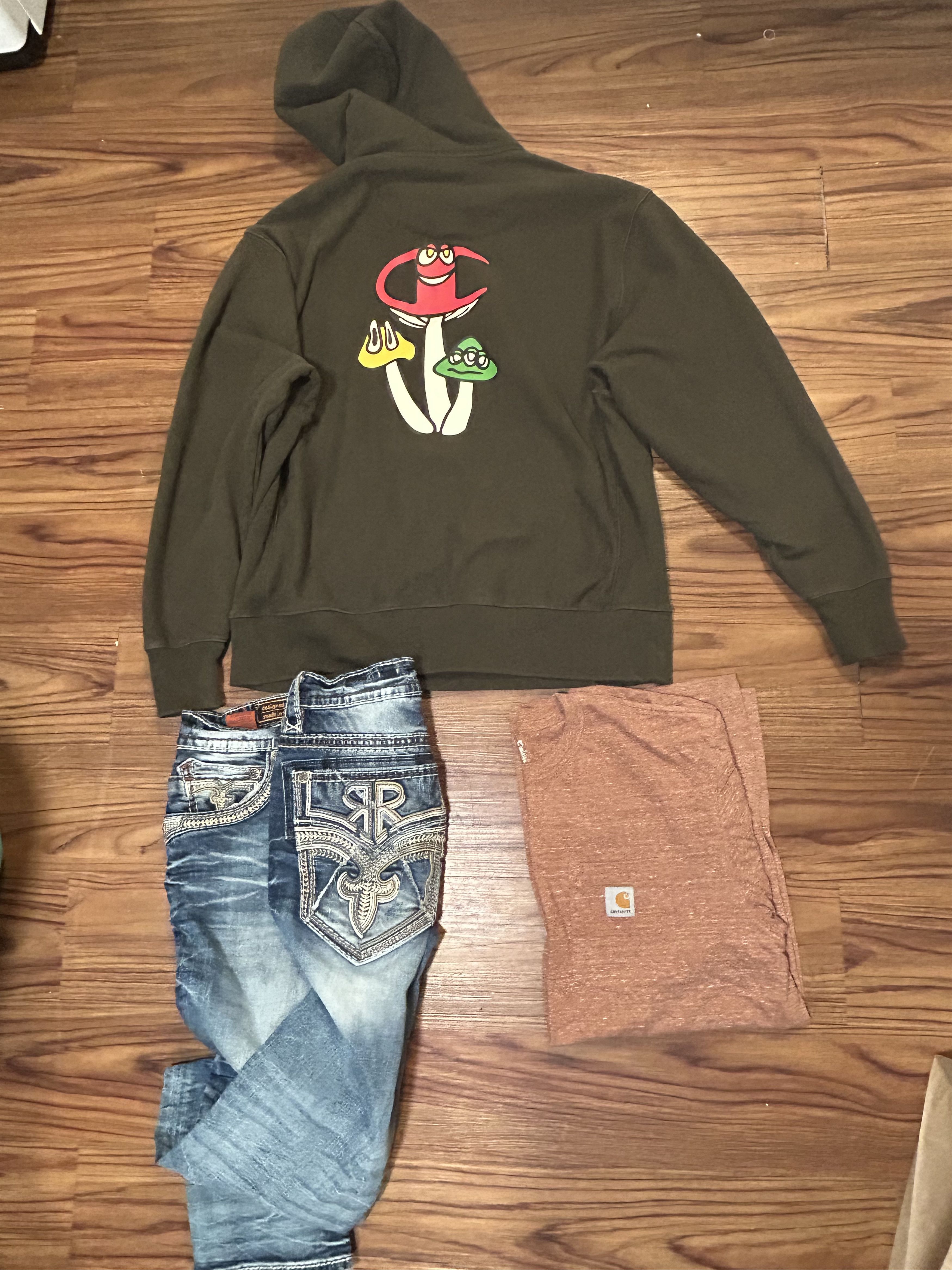 Carhartt × Champion × Rock Revival OUTFITRockRevival jean/Carhartt tee/Old Navy/Champion hoodie Size ONE SIZE - 2 Thumbnail