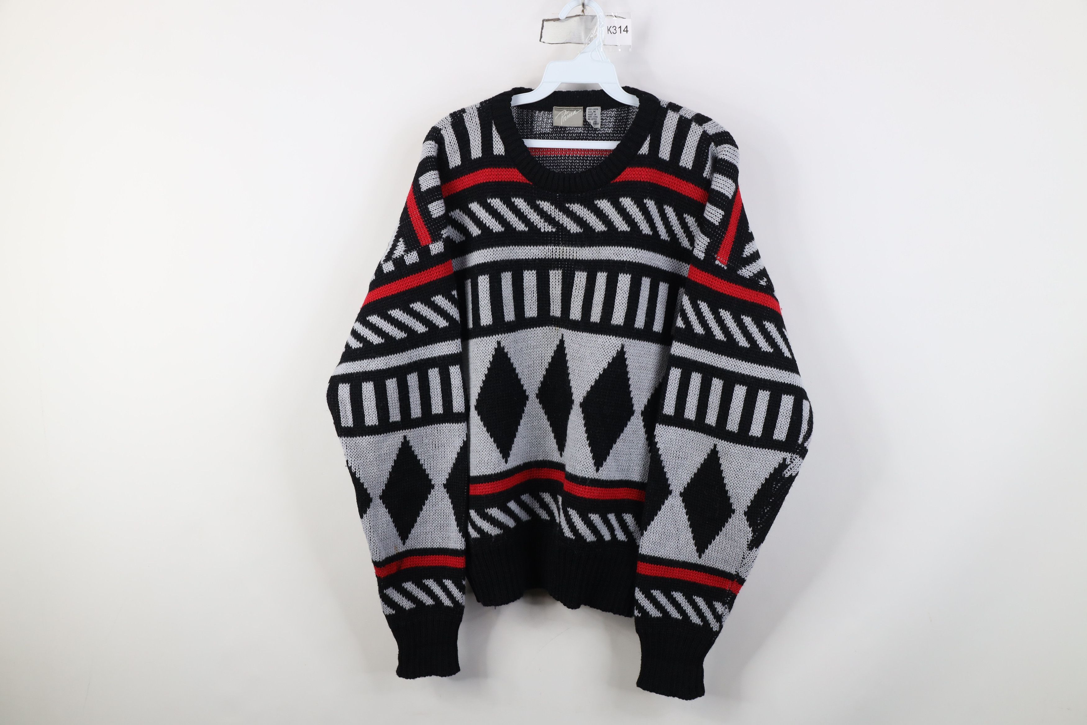 Vintage Vintage 90s Coogi Style Geometric Knit Crewneck Sweater Size US M / EU 48-50 / 2 - 1 Thumbnail