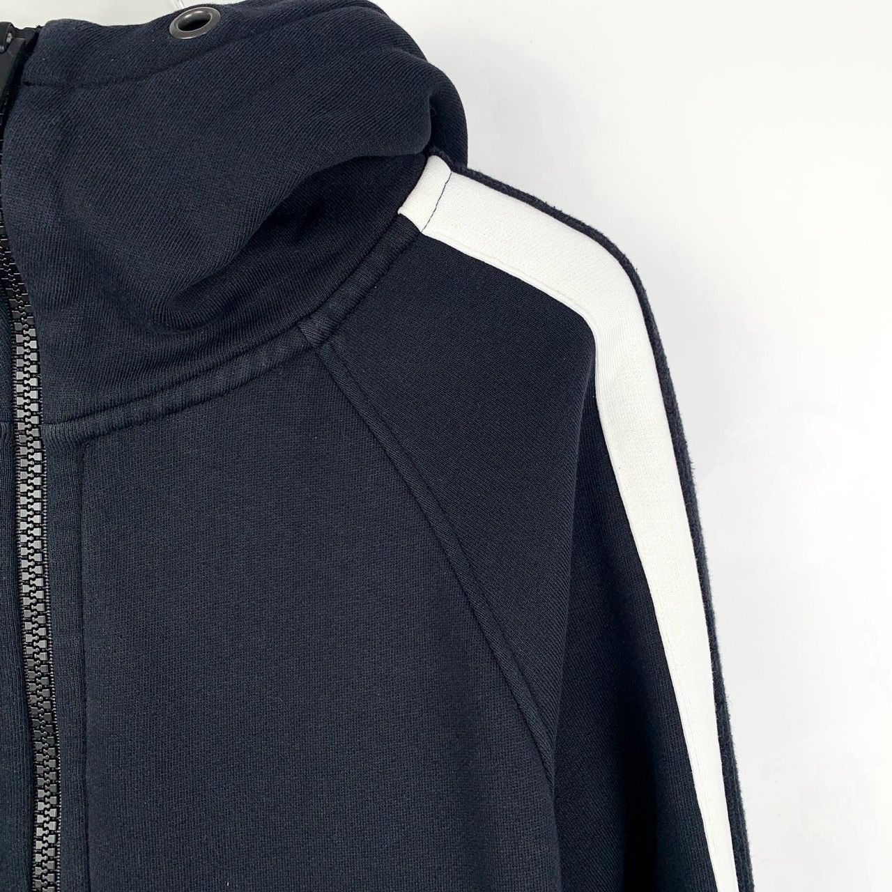 Burberry Burberry Navy Blue Side-Striped Hooded Cotton Fleece Zipper Size US XS / EU 42 / 0 - 7 Thumbnail