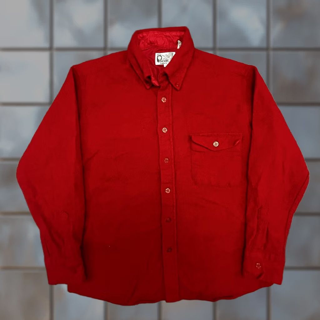 Penfield VINTAGE Enfield Shirt Mens L Red Wool Flannel Button-Up Pockets 70s Outdoor Winter Size US L / EU 52-54 / 3 - 1 Thumbnail