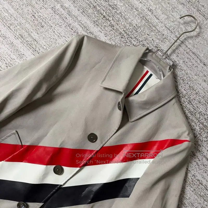 Other Thom Browne Gray Cotton Print Coat . Size US M / EU 48-50 / 2 - 5 Thumbnail