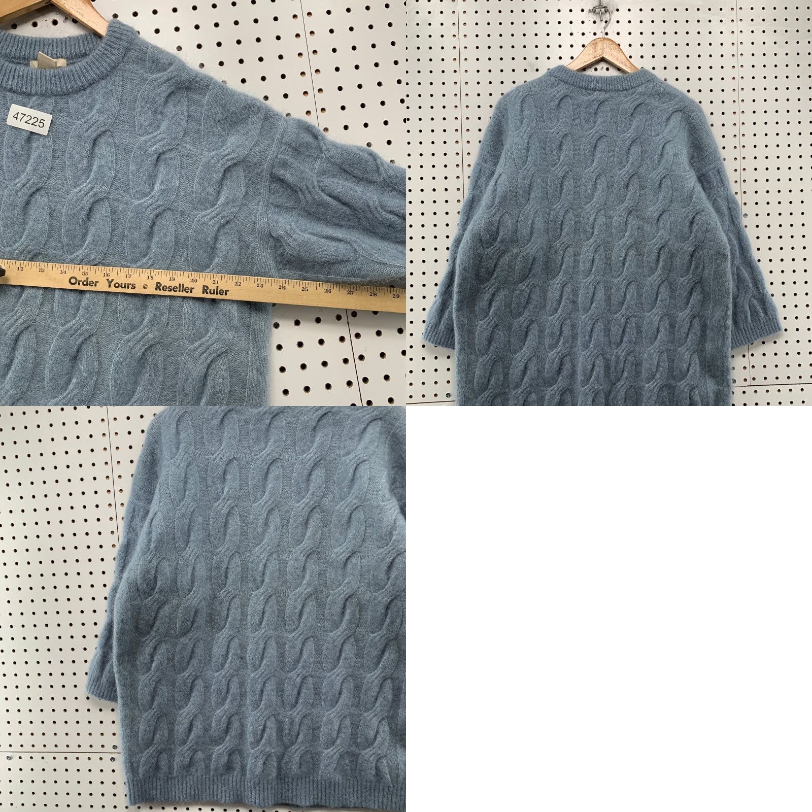 H&M H&M Wool Mohair Sweater Womens Small Blue Cable Knit Oversized Soft Cozy Size S / US 4 / IT 40 - 9 Thumbnail