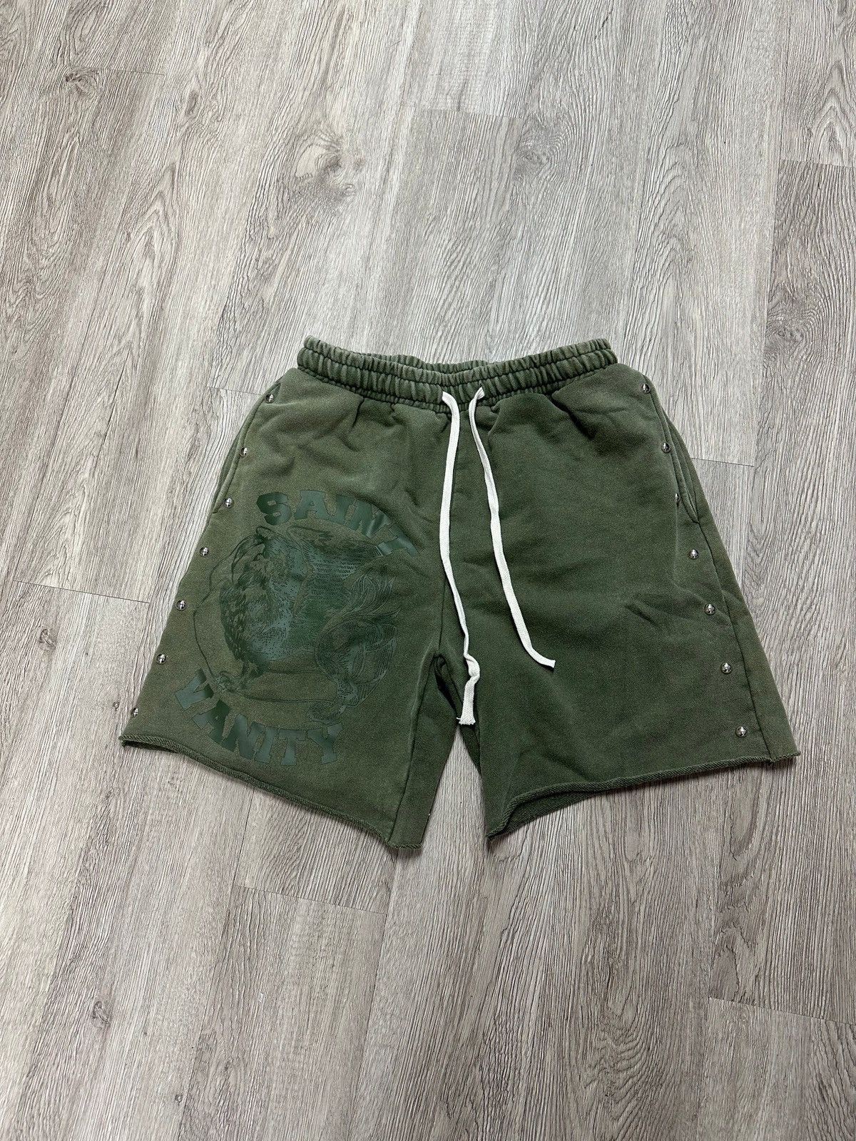 Saint Vanity Saint vanity terry cloth shorts olive Size US 30 / EU 46 - 1 Thumbnail