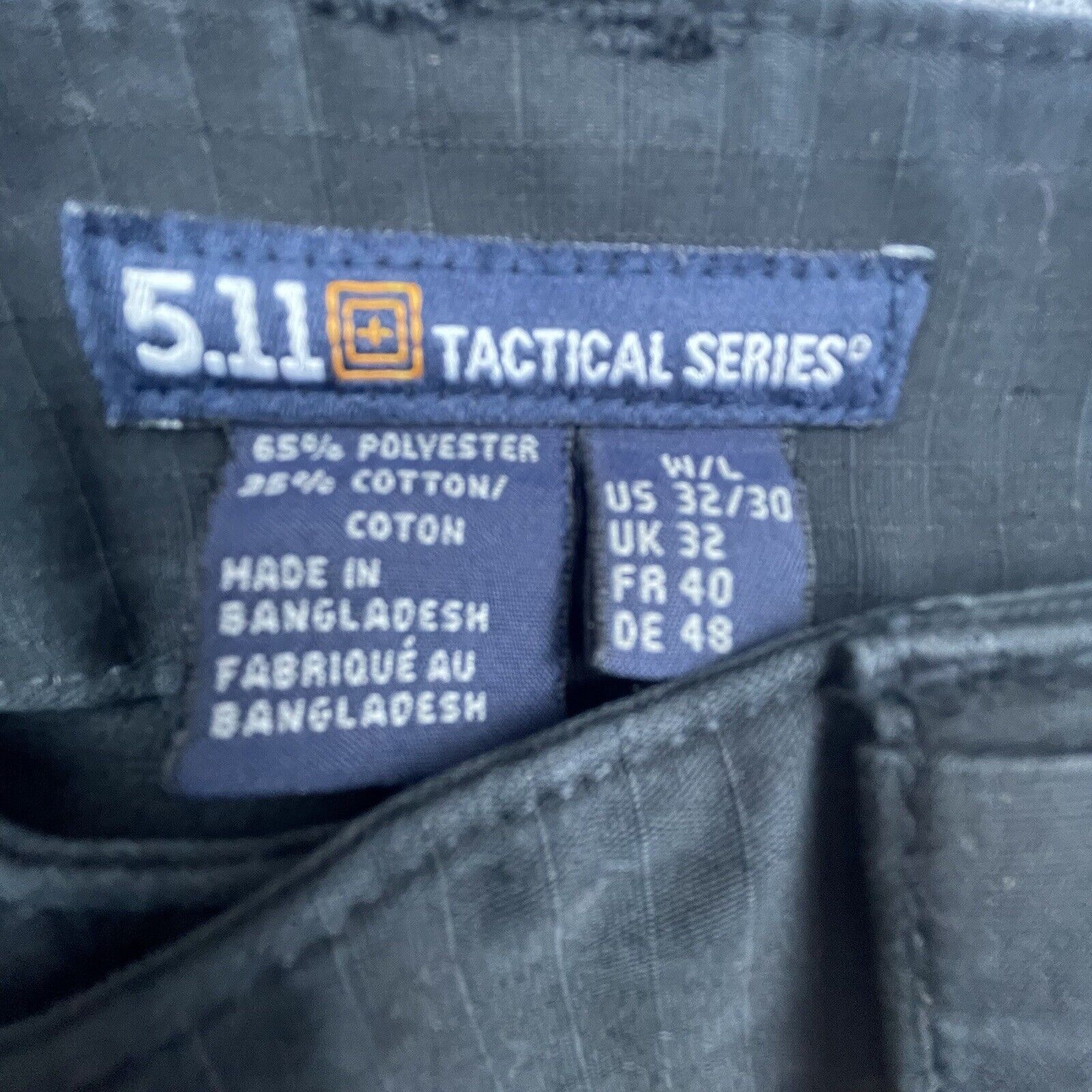 5.11 5.11 Tactical Pants Mens 32 Black Cargo Outdoors Workwear Size US 32 / EU 48 - 6 Thumbnail