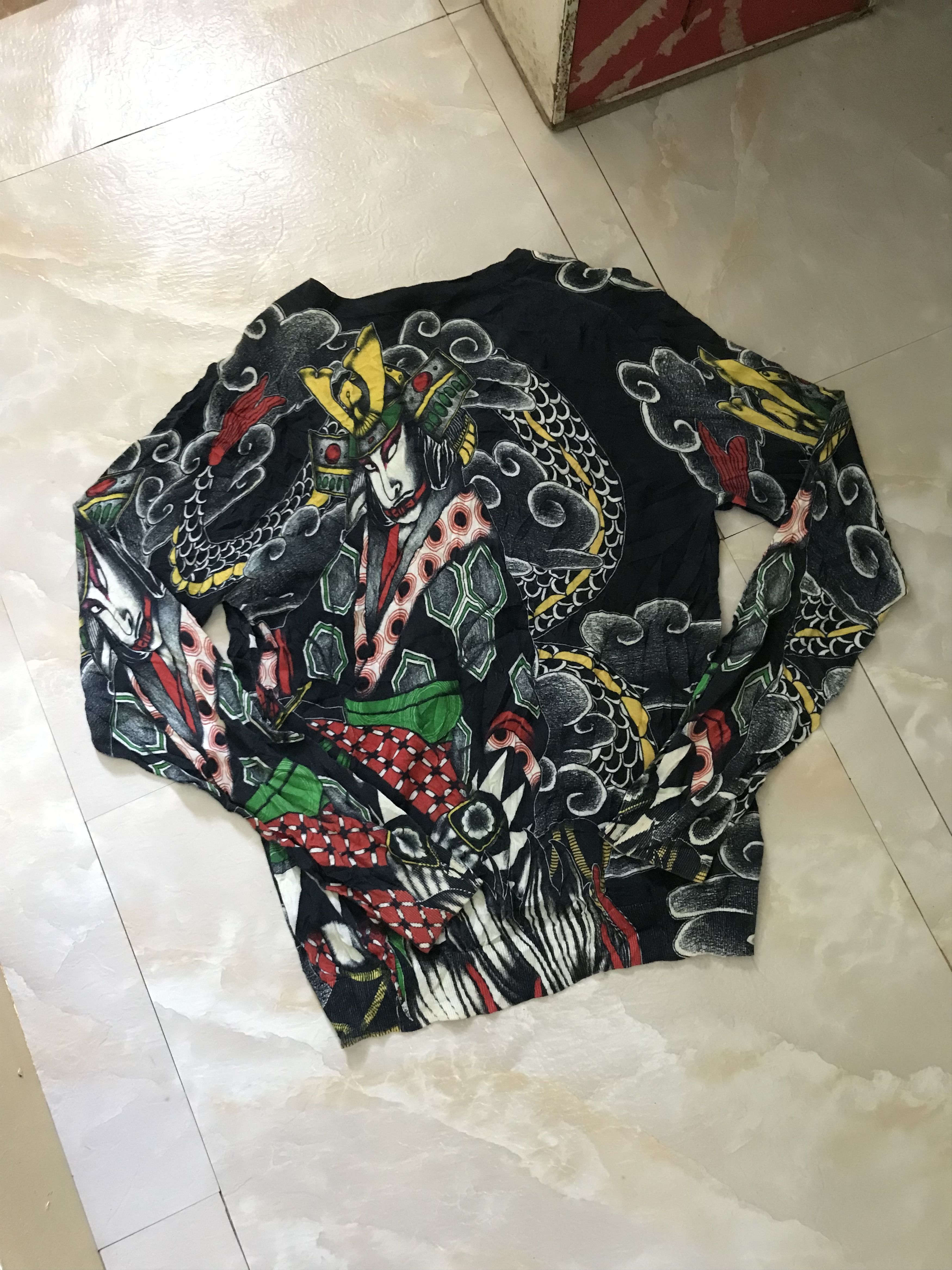 Love Moschino LOVE MOSCHINO YAKUZA TATTOO JAPAN MOTIVE SAMURAI CARDIGAN Size L / US 10 / IT 46 - 1 Thumbnail