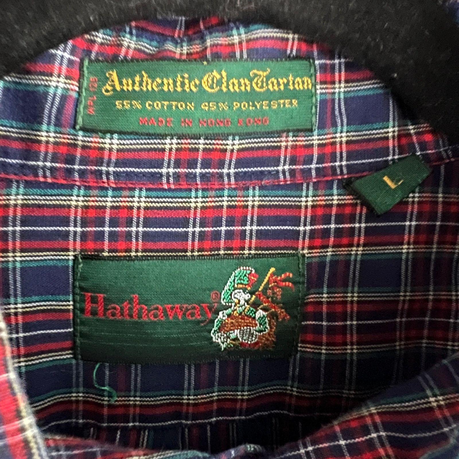 Vintage VTG Hathaway Clan Tartan Men's Shirt L 22.5x28 Size US L / EU 52-54 / 3 - 3 Thumbnail