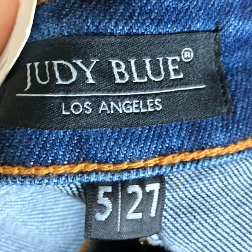 Vintage Judy Blue Jeans Women's Jeans Denim Dad Jean Button Fly Stretch 5/27 Regular Straight 5-Pocket Denim Blue Women Size 27" / US 4 / IT 40 - 4 Thumbnail