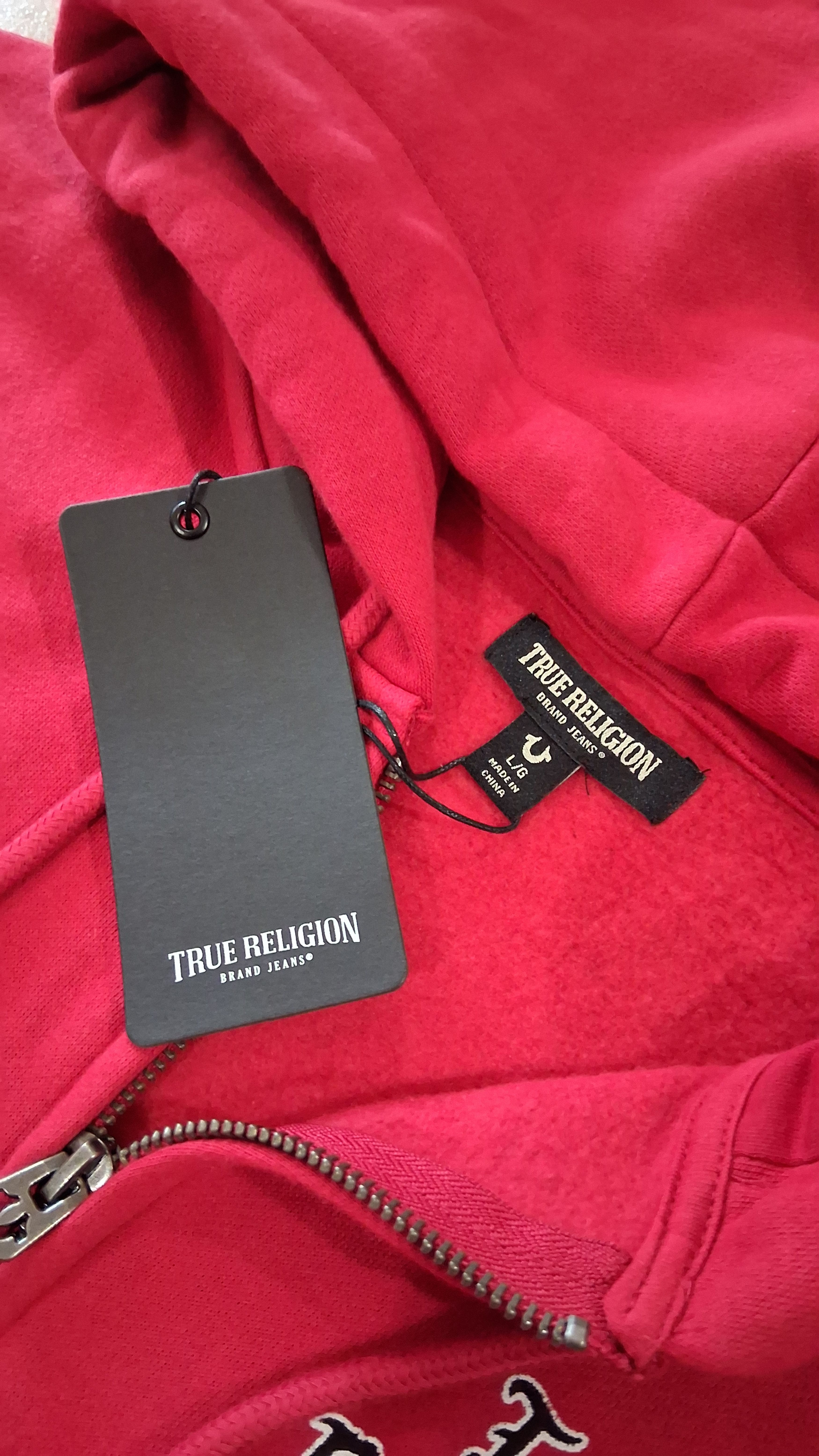 True Religion True Religion Red Zip Up Hoodie Size US L / EU 52-54 / 3 - 5 Thumbnail