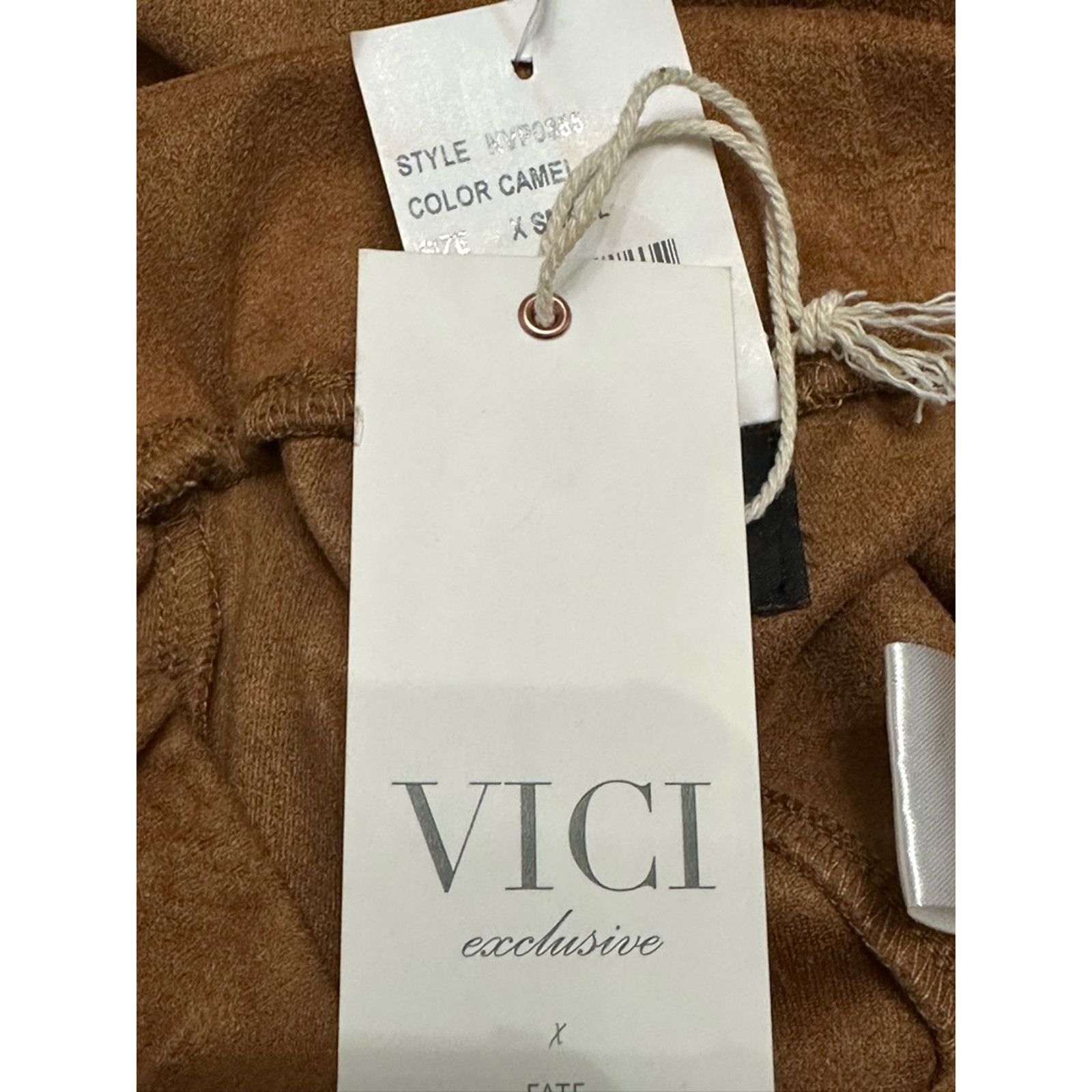 Other Vici Exclusive Pants Cropped Length Pull On Brown W XS NWT Size 24" / US 00 / IT 34 - 7 Thumbnail
