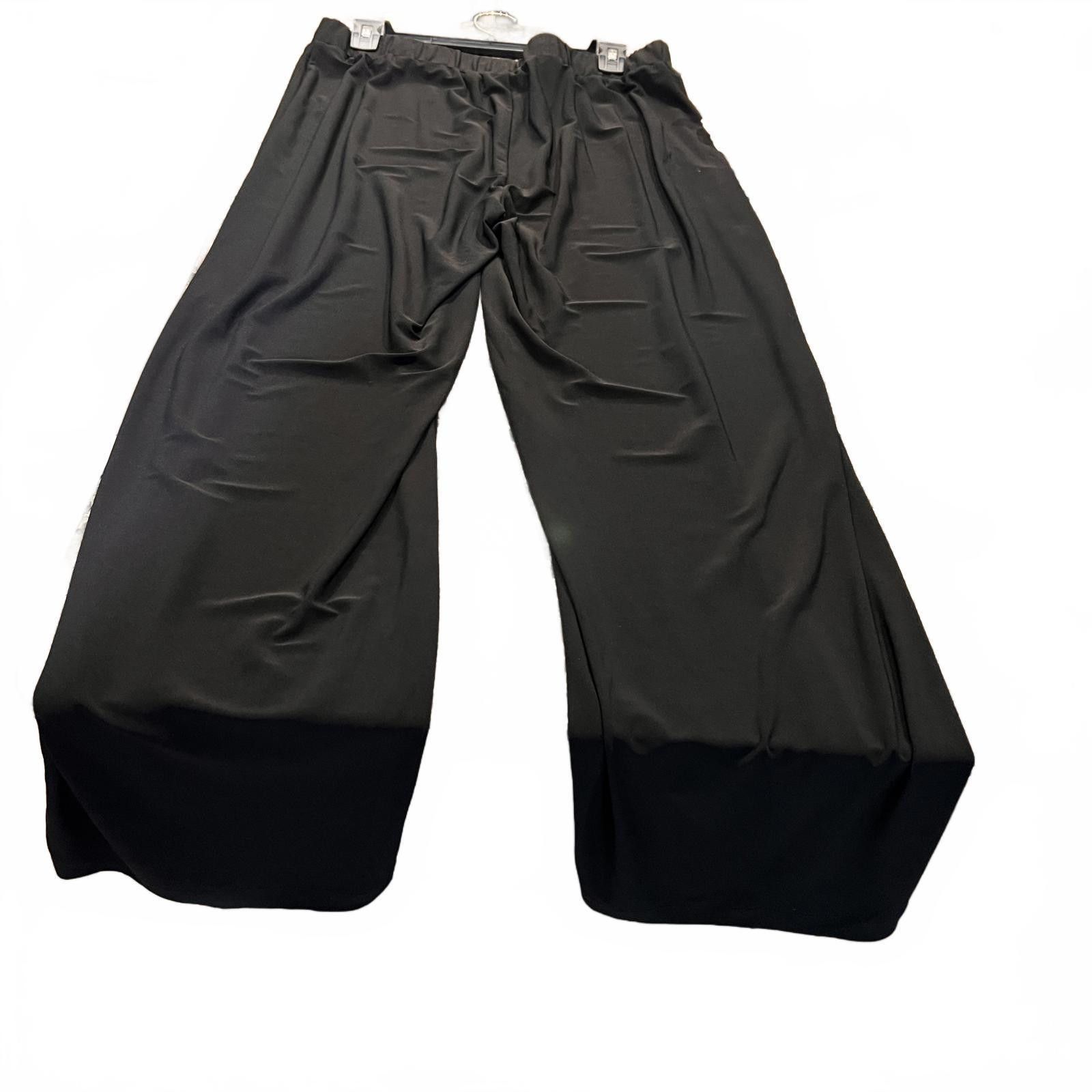Other My Collection Woman’s Black Wide Leg Women's Trousers Size 42" / US 20 - 2 Thumbnail
