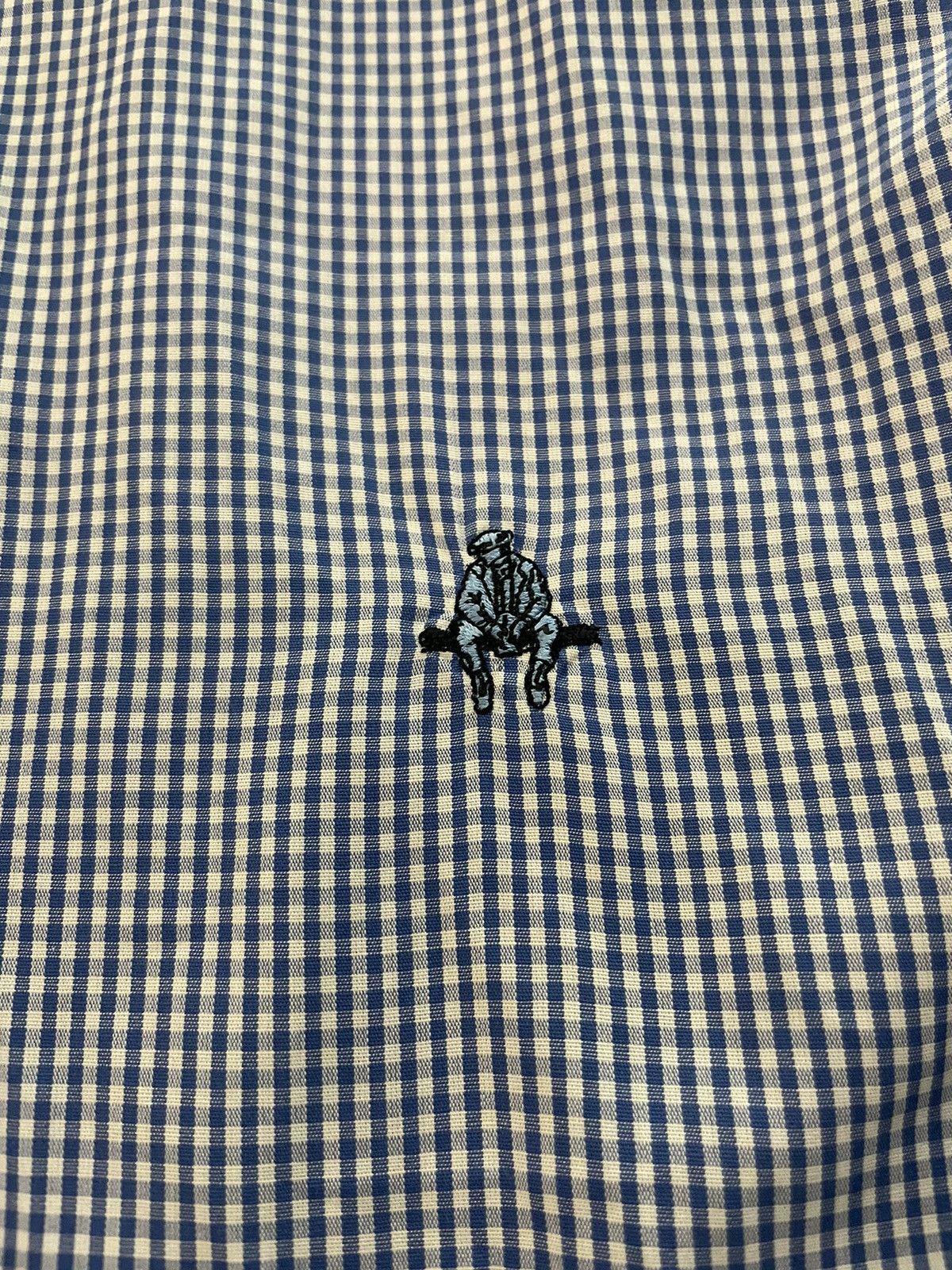 Paul Stuart Gingham Check Button Down Logo Sport Shirt Size US L / EU 52-54 / 3 - 3 Thumbnail