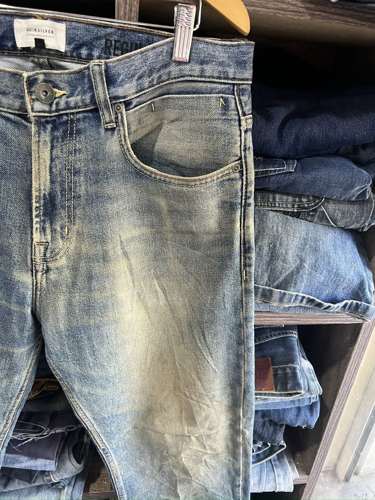Quiksilver 🔥Rare Quiksilver Distressed Denim Size US 35 - 7 Thumbnail