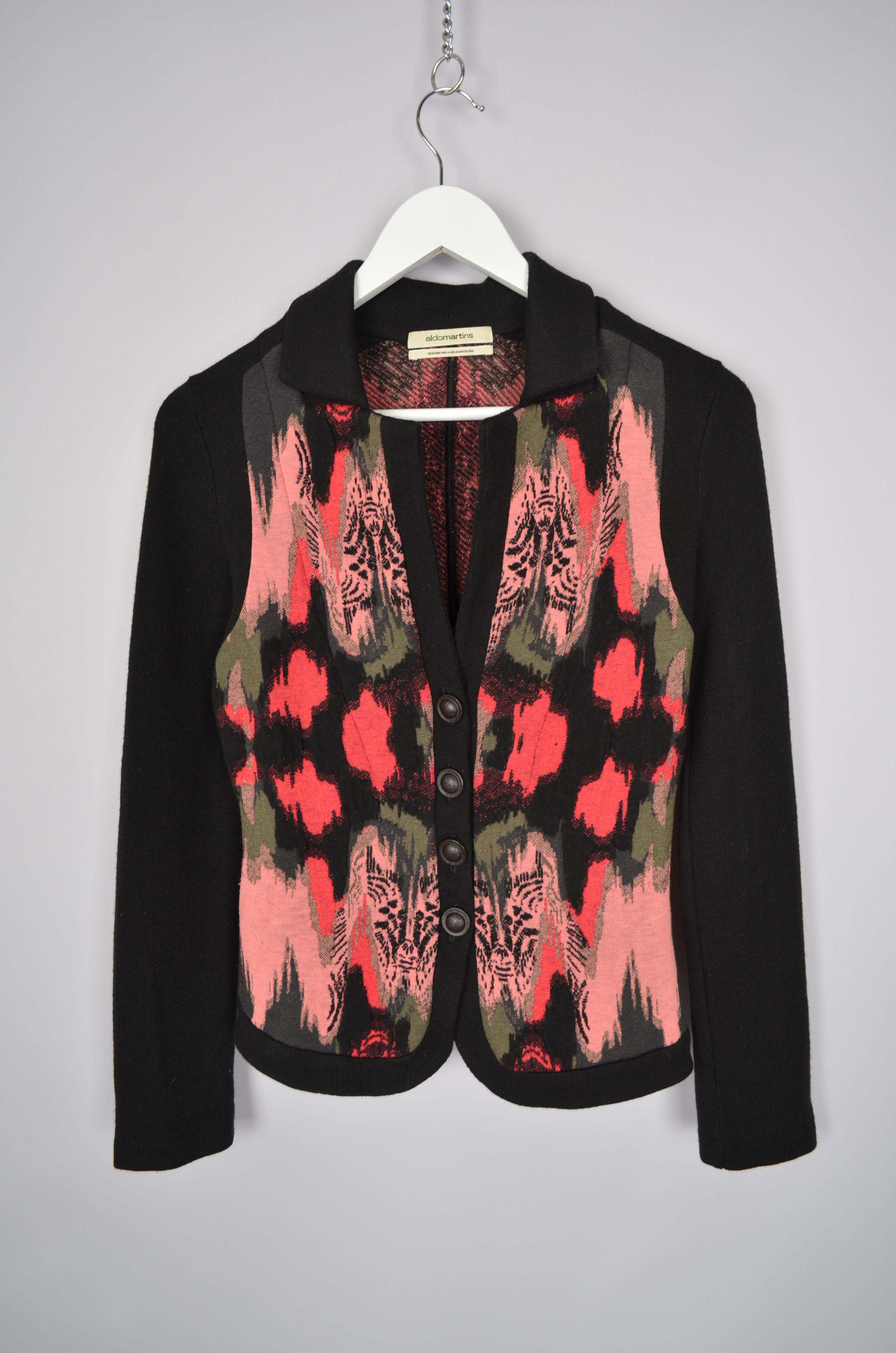 Aldo × Designer Aldomartins Multicolored Patterned Cardigan Sweater US4/UK8 Size S / US 4 / IT 40 - 1 Thumbnail