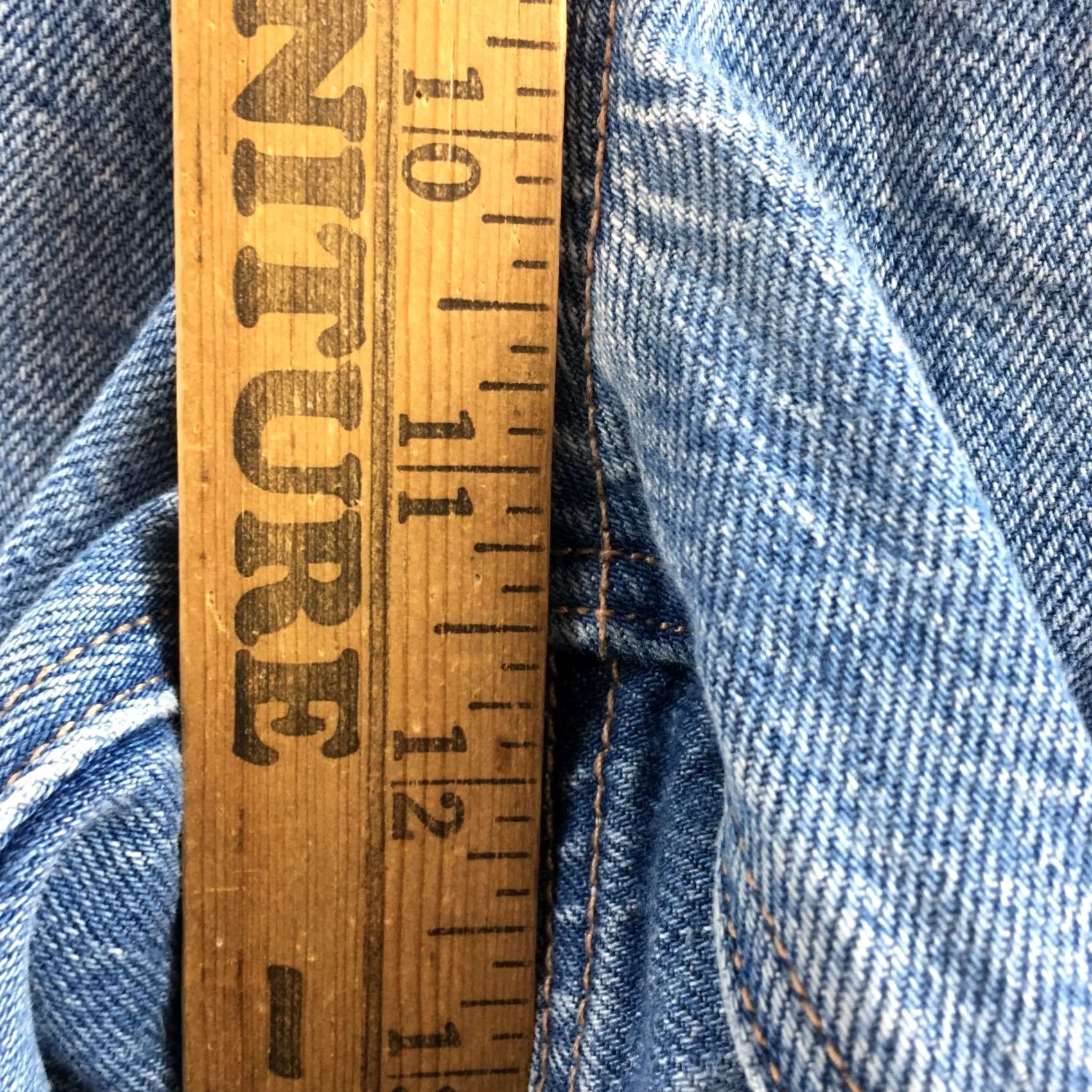 American Eagle Outfitters American Eagle Denim Jeans Women 14 Blue Hi Rise Zip Fly Button Front Pockets - Excellent Condition Size 36" / US 14 / IT 50 - 7 Thumbnail